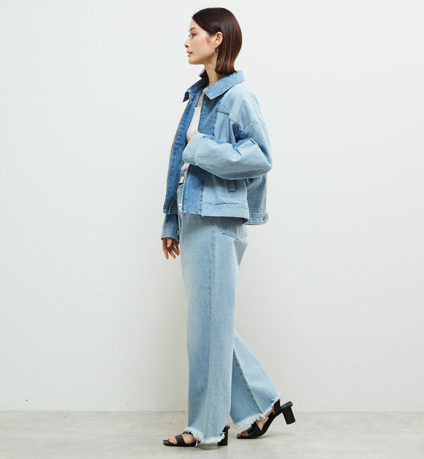Soffitto「配色デニムブルゾン」|デニムジャケット|