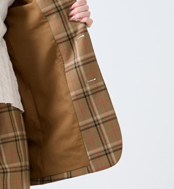 A_「【A_/エース】ウールチェックジャケット」|テーラードジャケット|