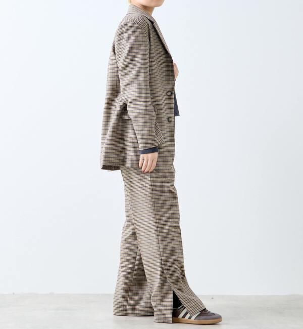 A_「【A_/エース】ウールチェックジャケット」|テーラードジャケット|