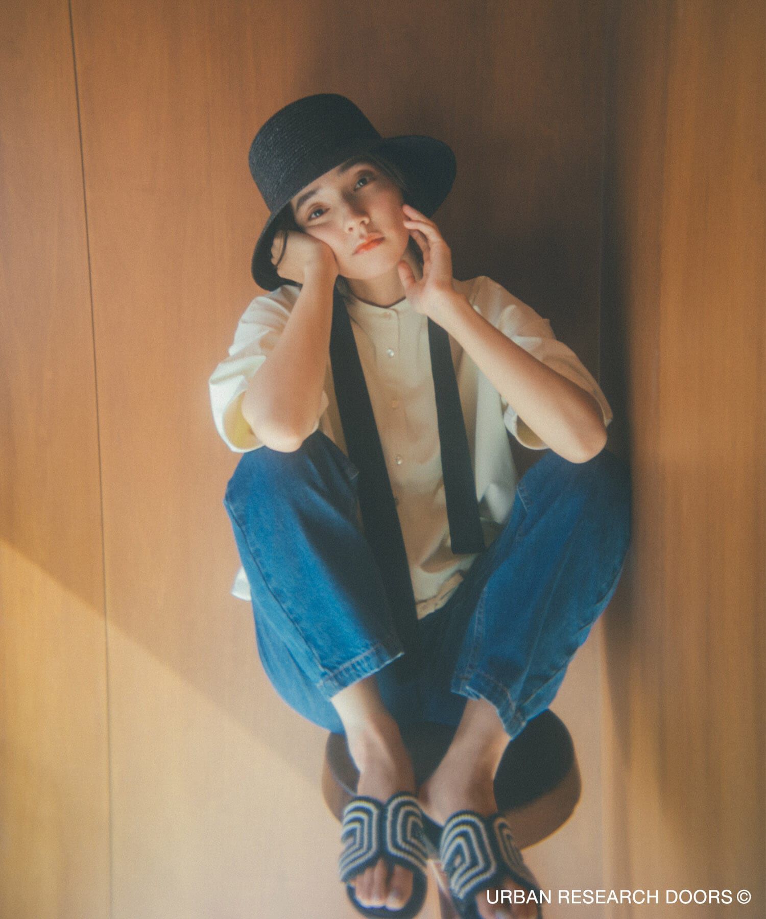 URBAN RESEARCH DOORS「『仁村紗和さん着用』『UR TECH』サマシェアドロストブラウス」|シャツ・ブラウス|