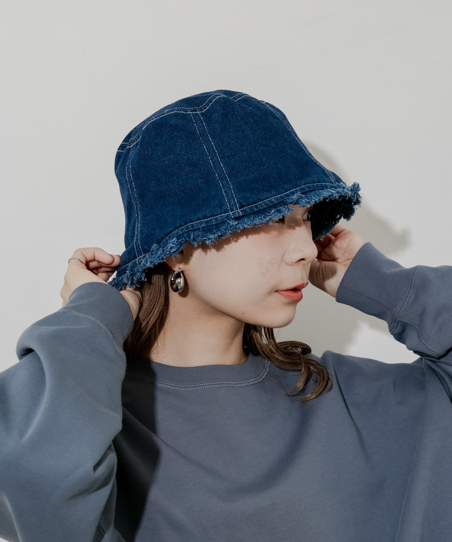 SMELLY「デニムフリンジハット」|ハット|