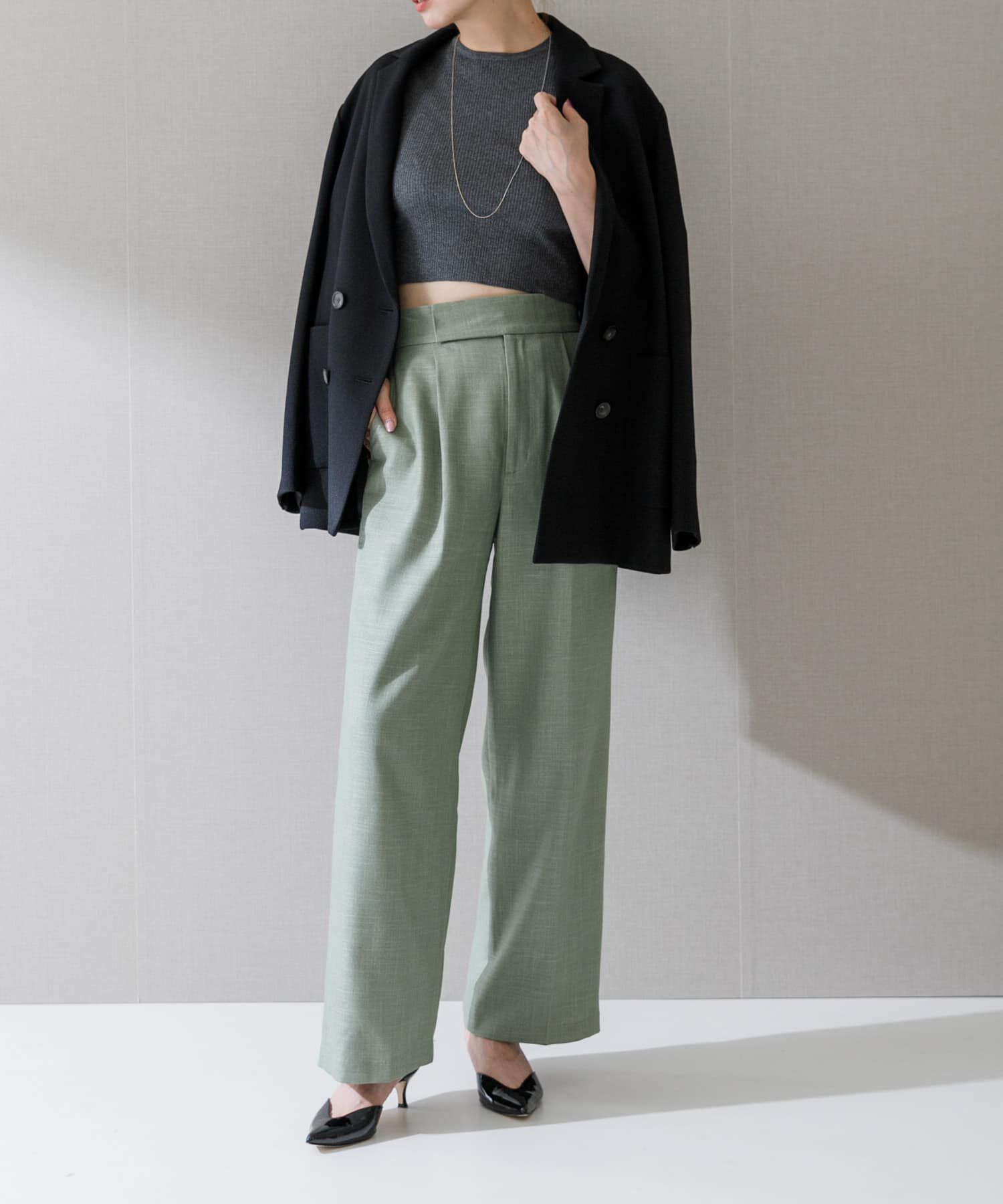 URBAN RESEARCH ROSSO「ハイウエストツイードワイドパンツ」|その他|