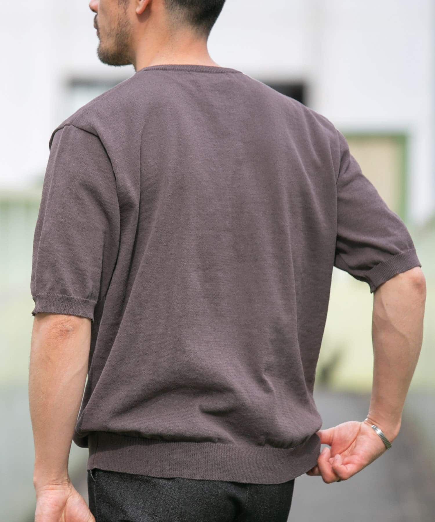 URBAN RESEARCH ROSSO「『UR TECH ひやサラクール』AIRDRY半袖クルーニット」|ニット・セーター|