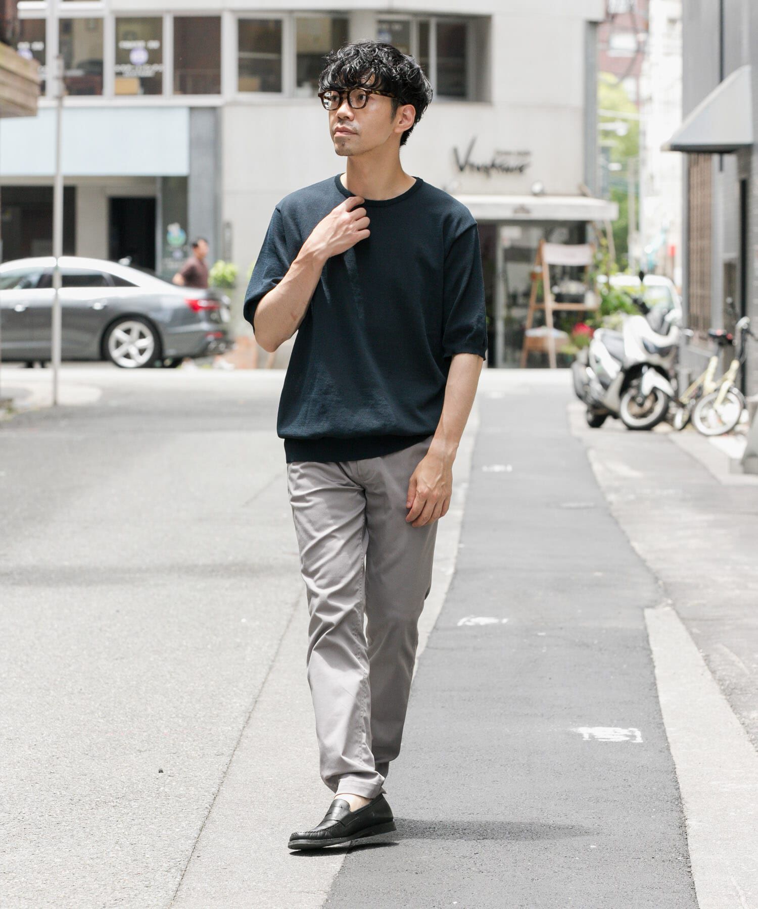 URBAN RESEARCH ROSSO「『UR TECH ひやサラクール』AIRDRY半袖クルーニット」|ニット・セーター|