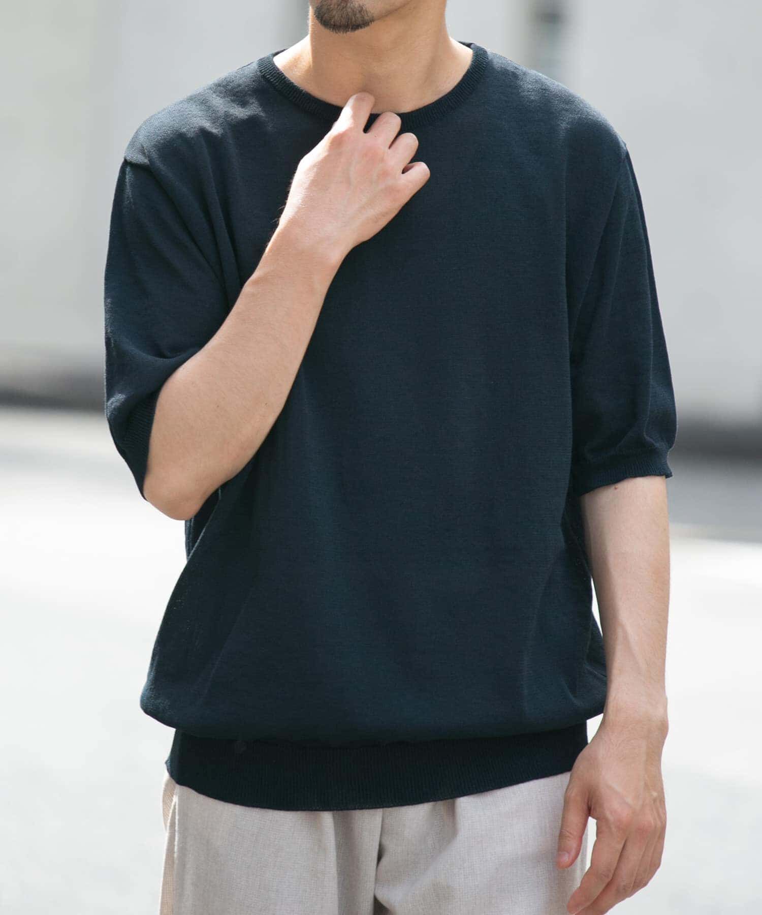 URBAN RESEARCH ROSSO「『UR TECH ひやサラクール』AIRDRY半袖クルーニット」|ニット・セーター|