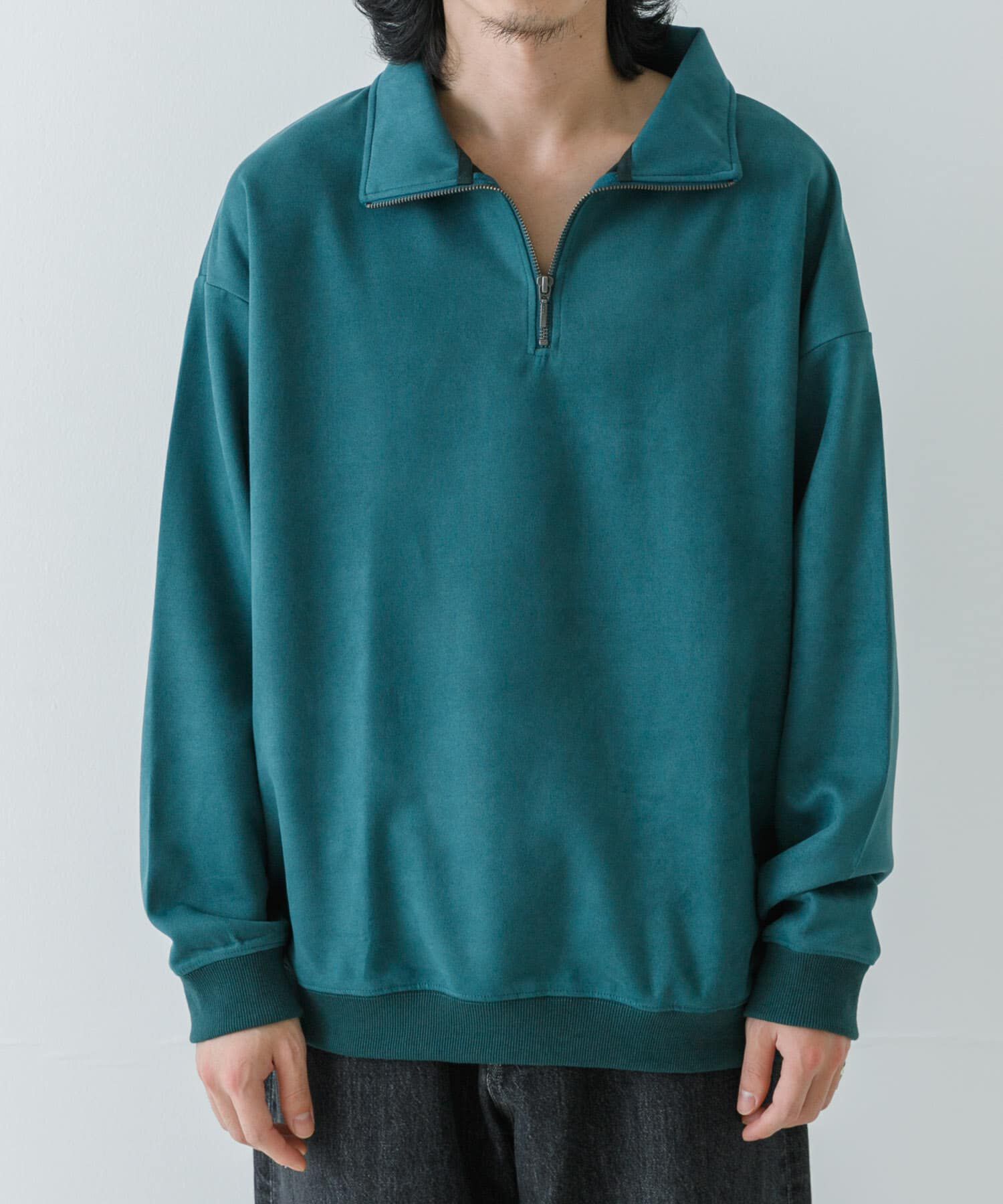 URBAN RESEARCH「URBAN RESEARCH iD　フェイクスエードハーフZIPプルオーバー」|Tシャツ・カットソー|