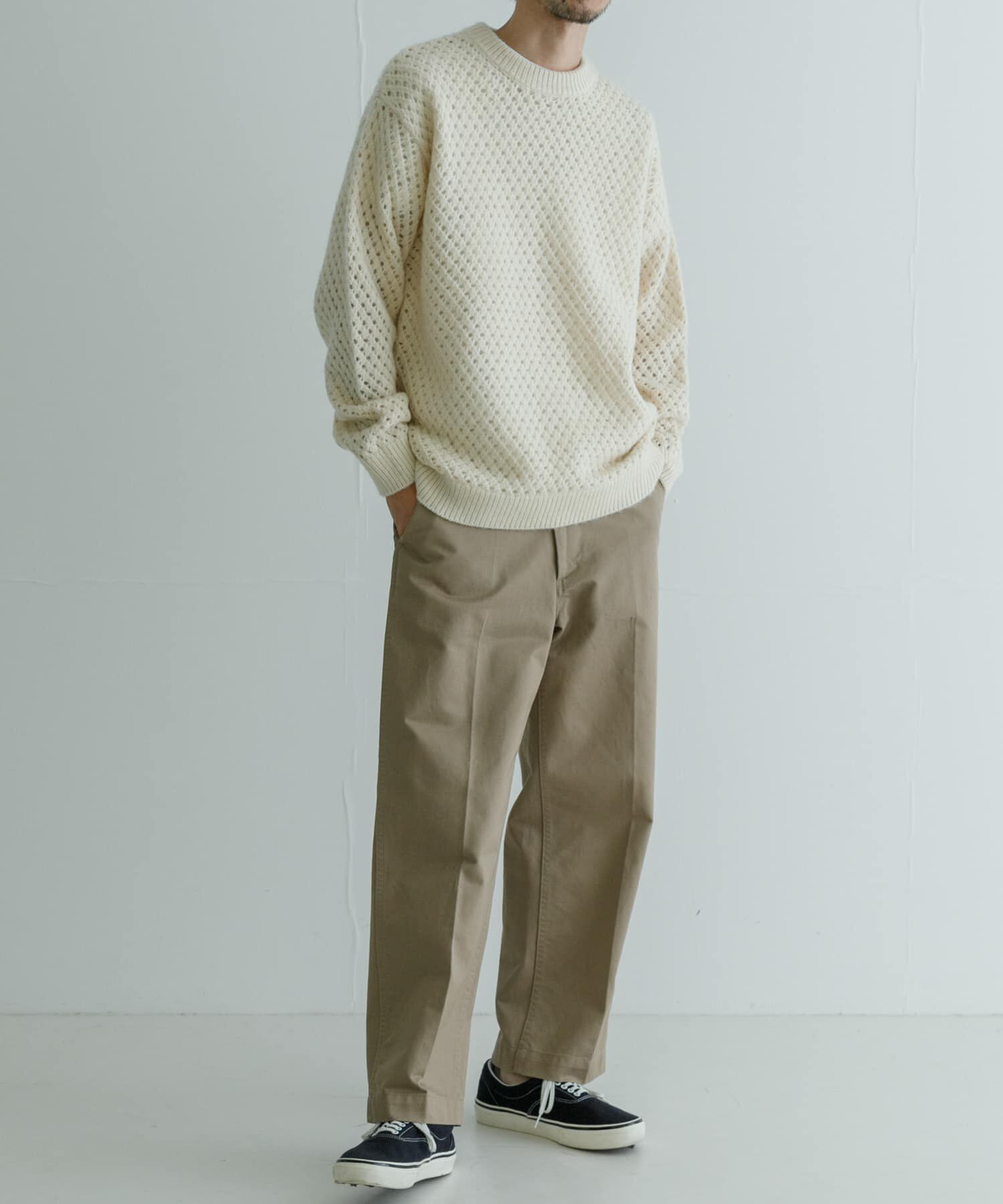 URBAN RESEARCH「ウールアクリルメッシュニット」|ニット・セーター|