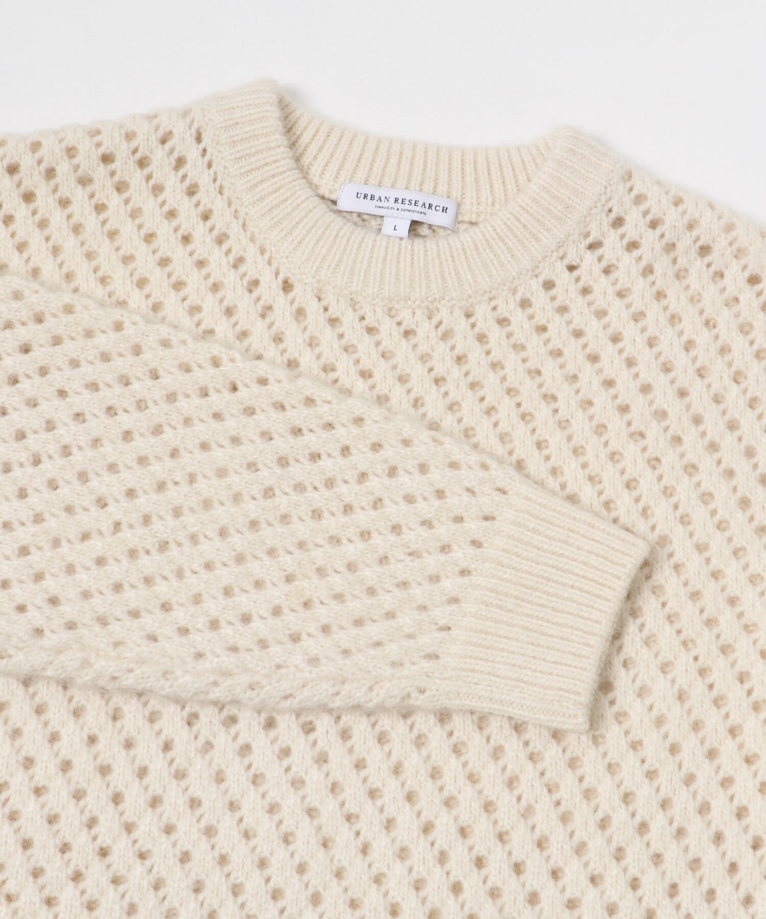URBAN RESEARCH「ウールアクリルメッシュニット」|ニット・セーター|
