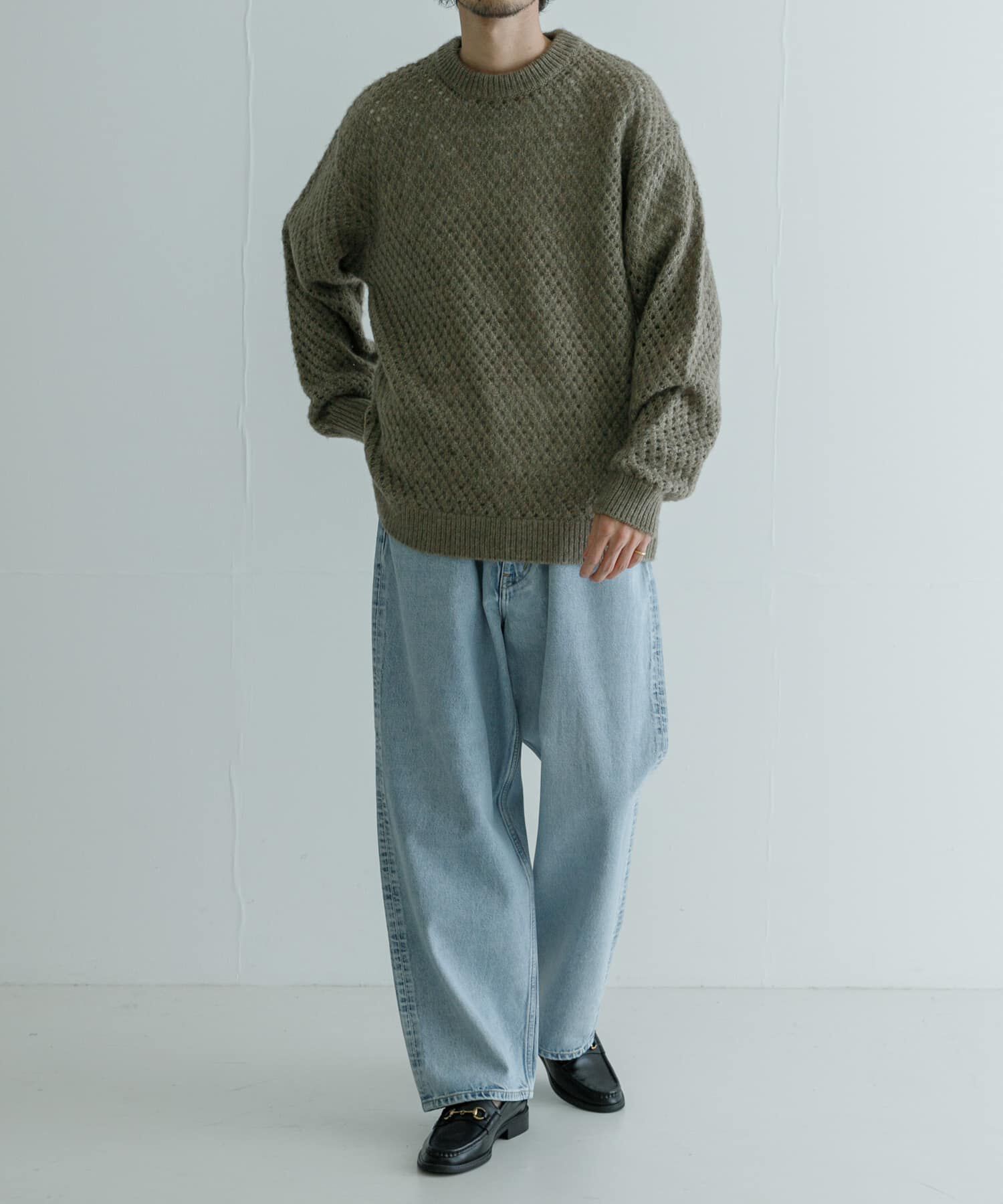 URBAN RESEARCH「ウールアクリルメッシュニット」|ニット・セーター|