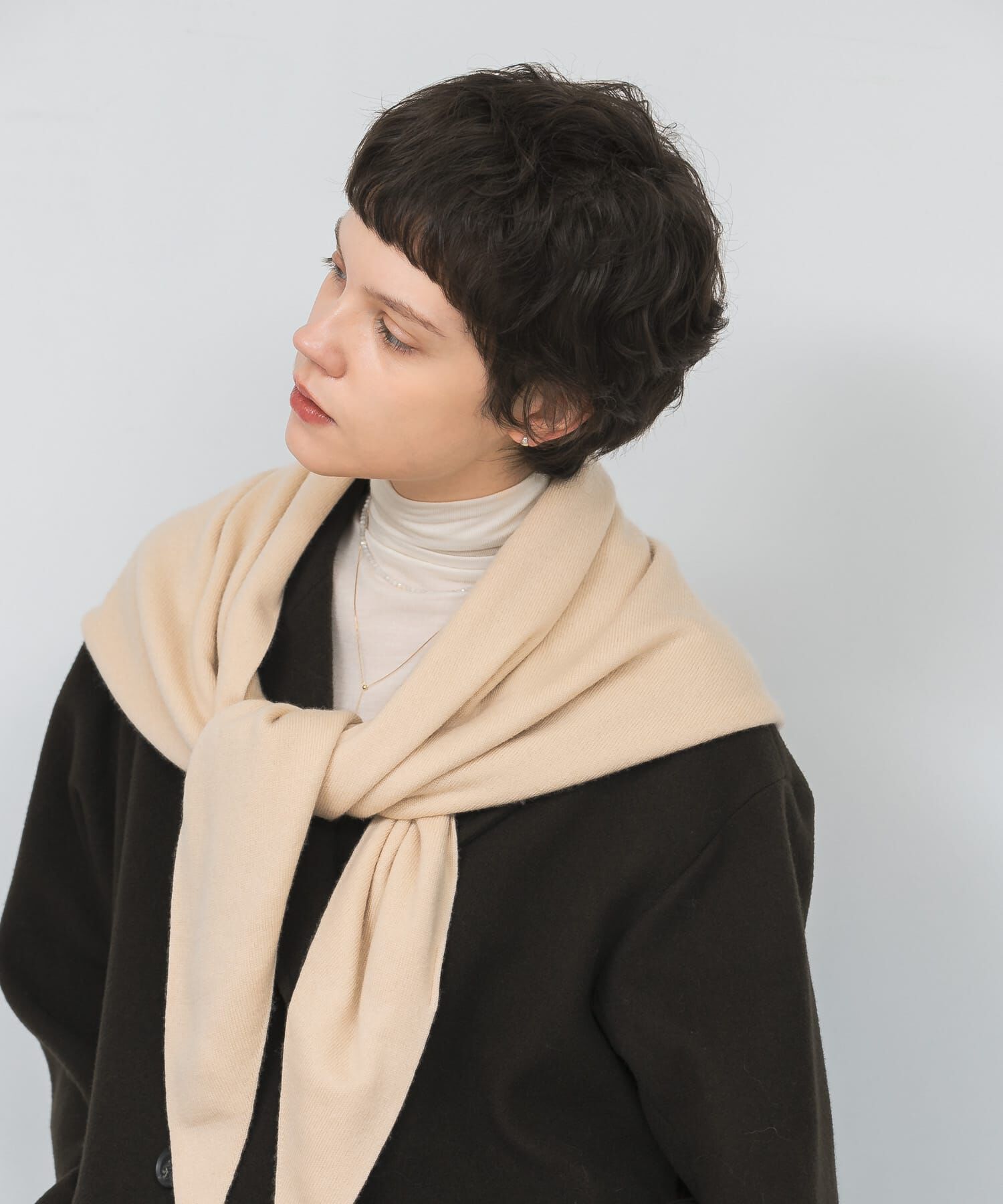 URBAN RESEARCH「ウールカシミヤニットストール」|ストール|ライトベージュ