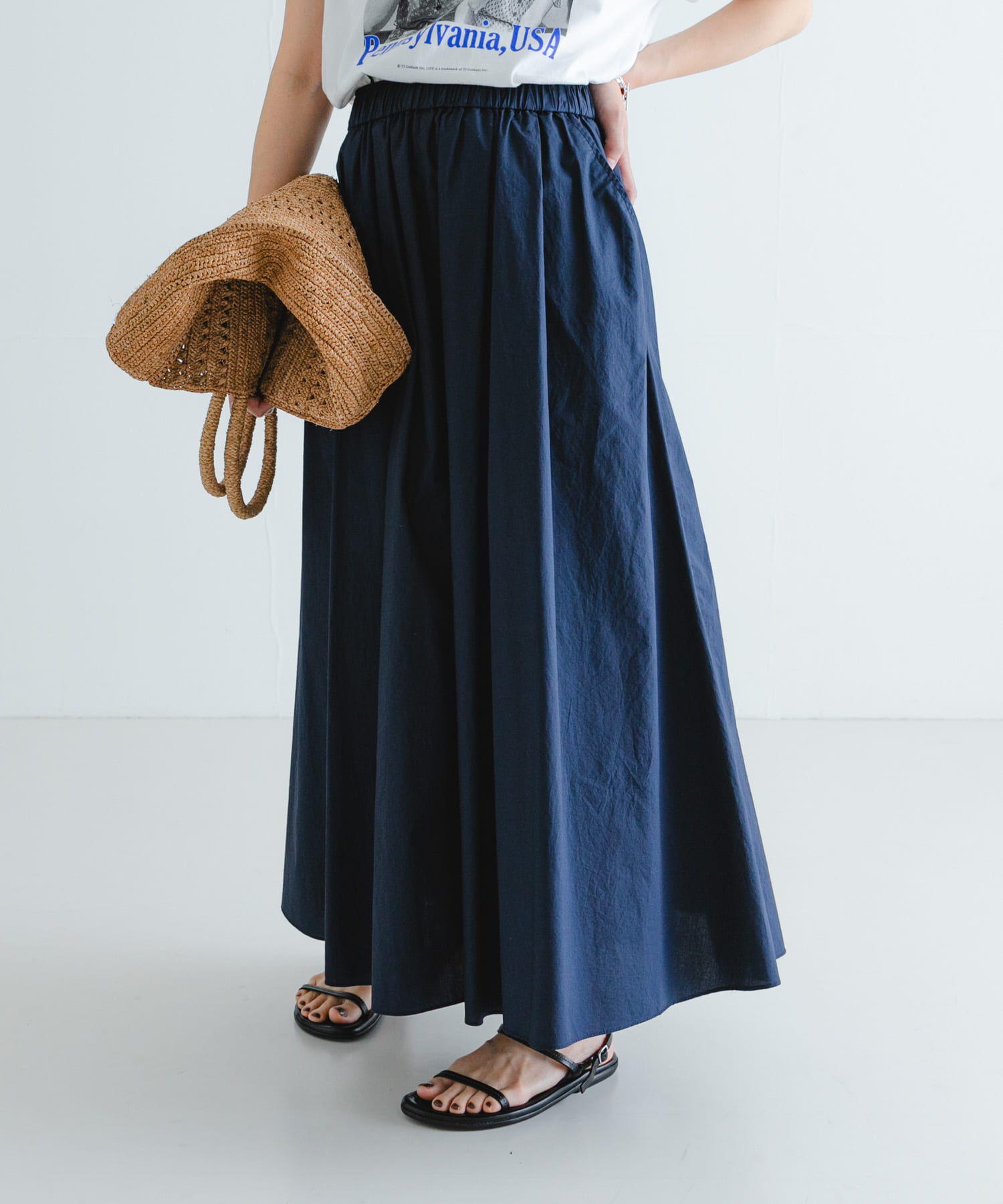 URBAN RESEARCH「コットンギャザーボリュームスカート」|スカート|