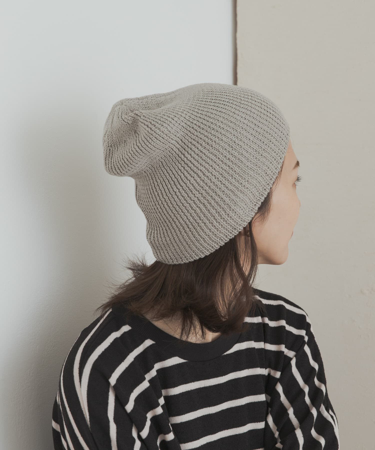 URBAN RESEARCH DOORS「コットンビーニー」|ニット帽|グレー系その他