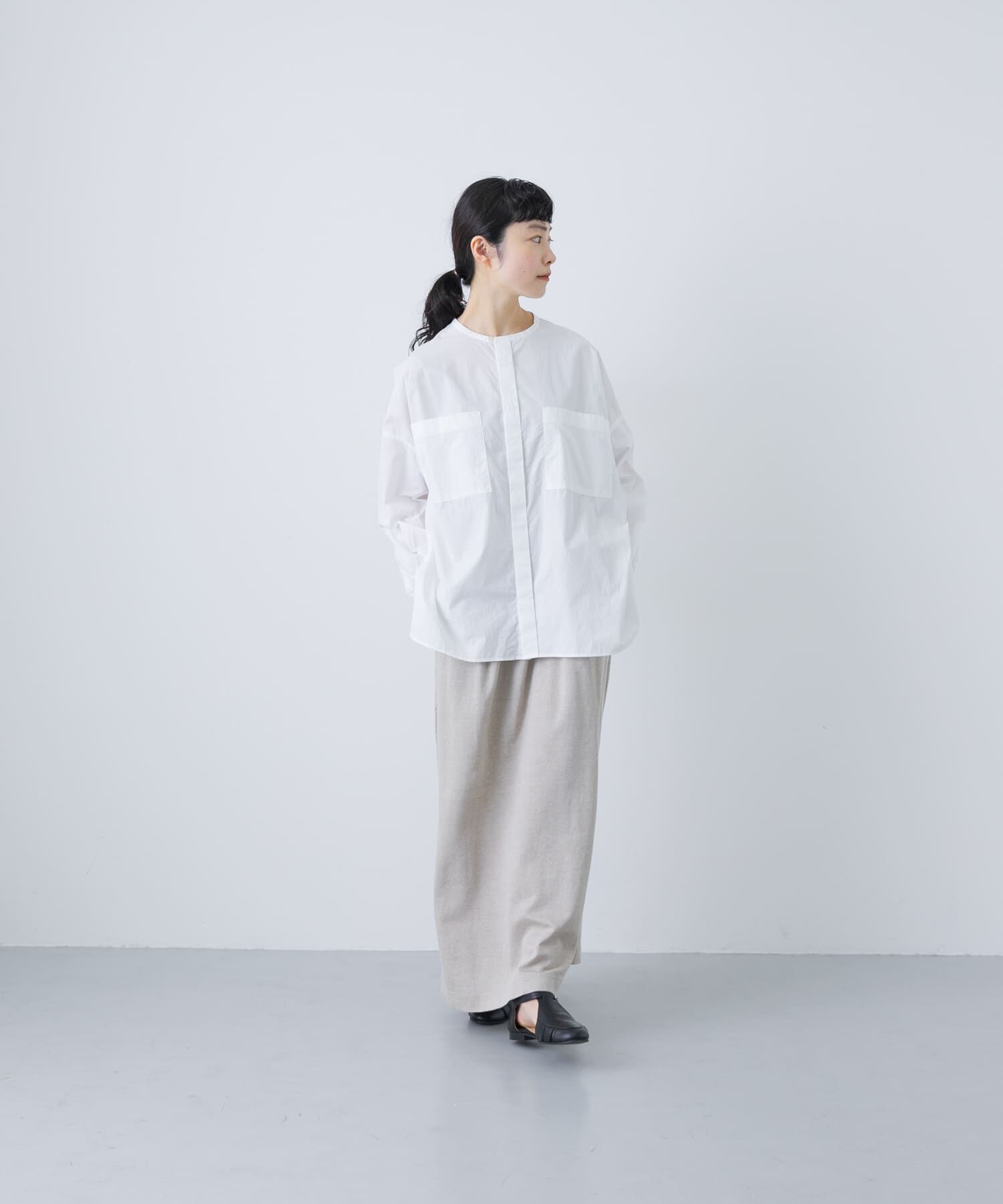 かぐれ「リネンカットストレートスカート」|スカート|