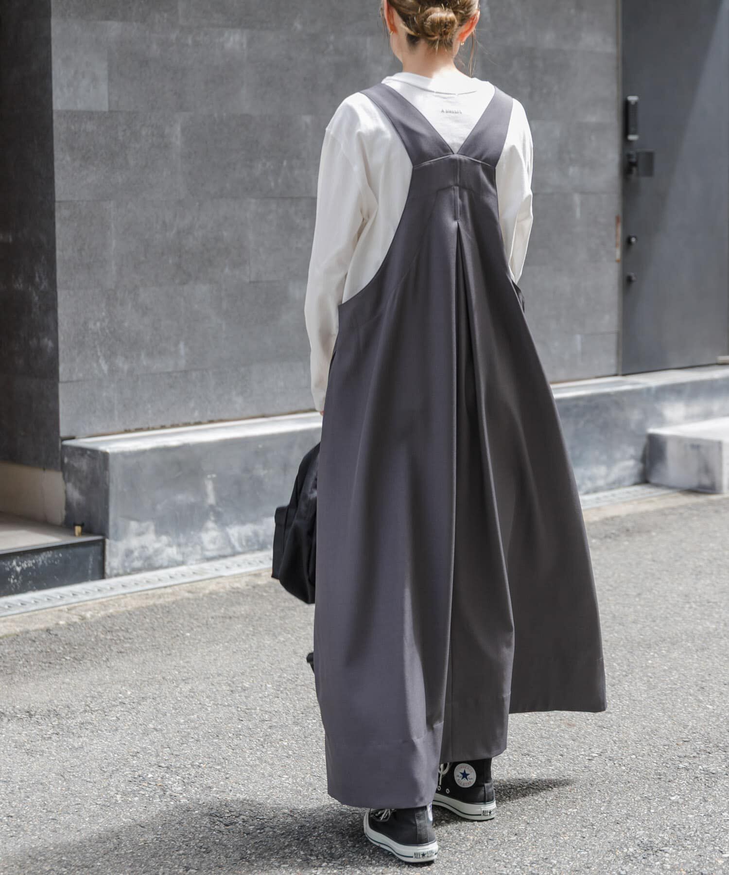 URBAN RESEARCH DOORS「FORK&SPOON　フレアサスペンダーワンピース」|ワンピース|