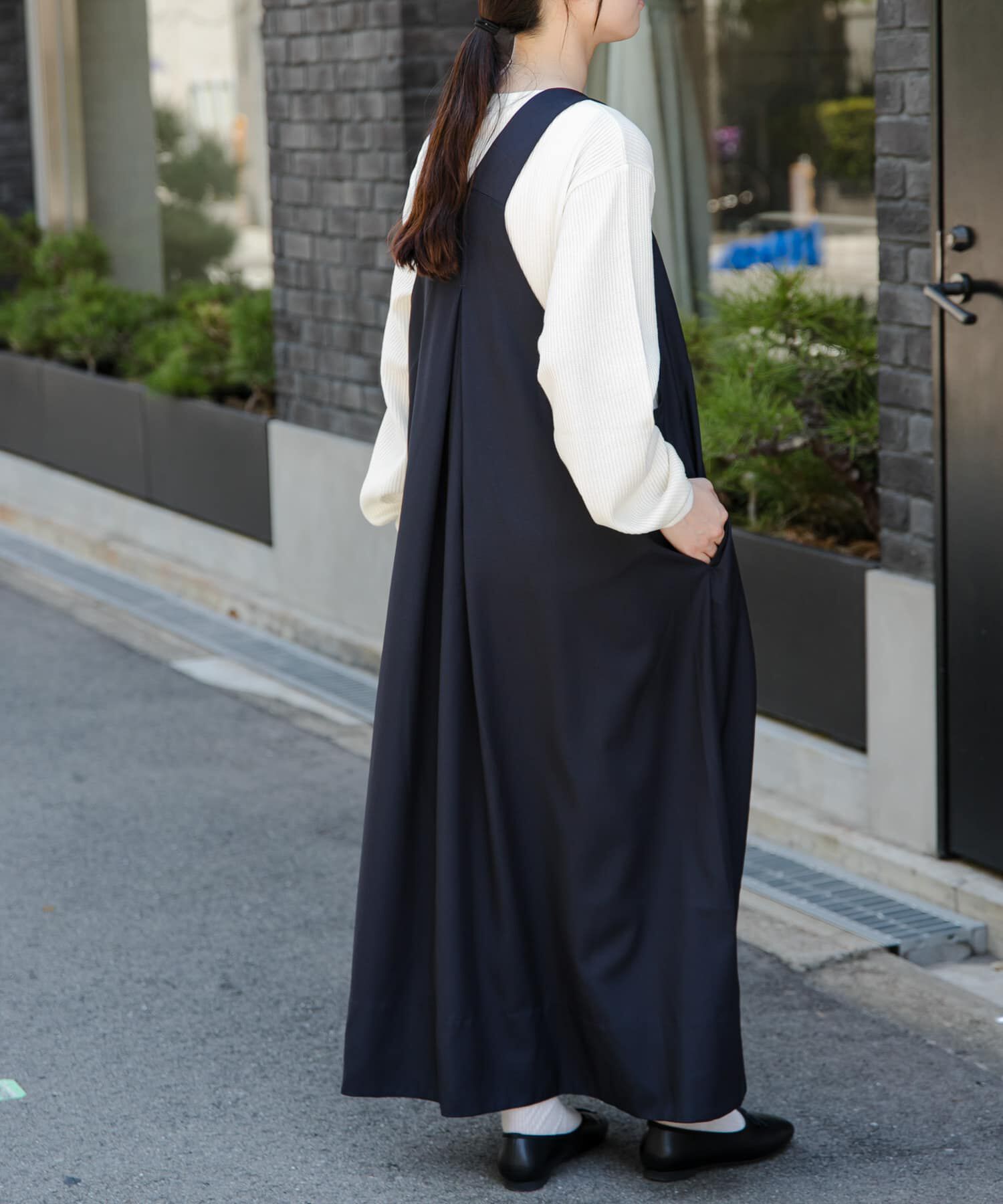 URBAN RESEARCH DOORS「FORK&SPOON　フレアサスペンダーワンピース」|ワンピース|