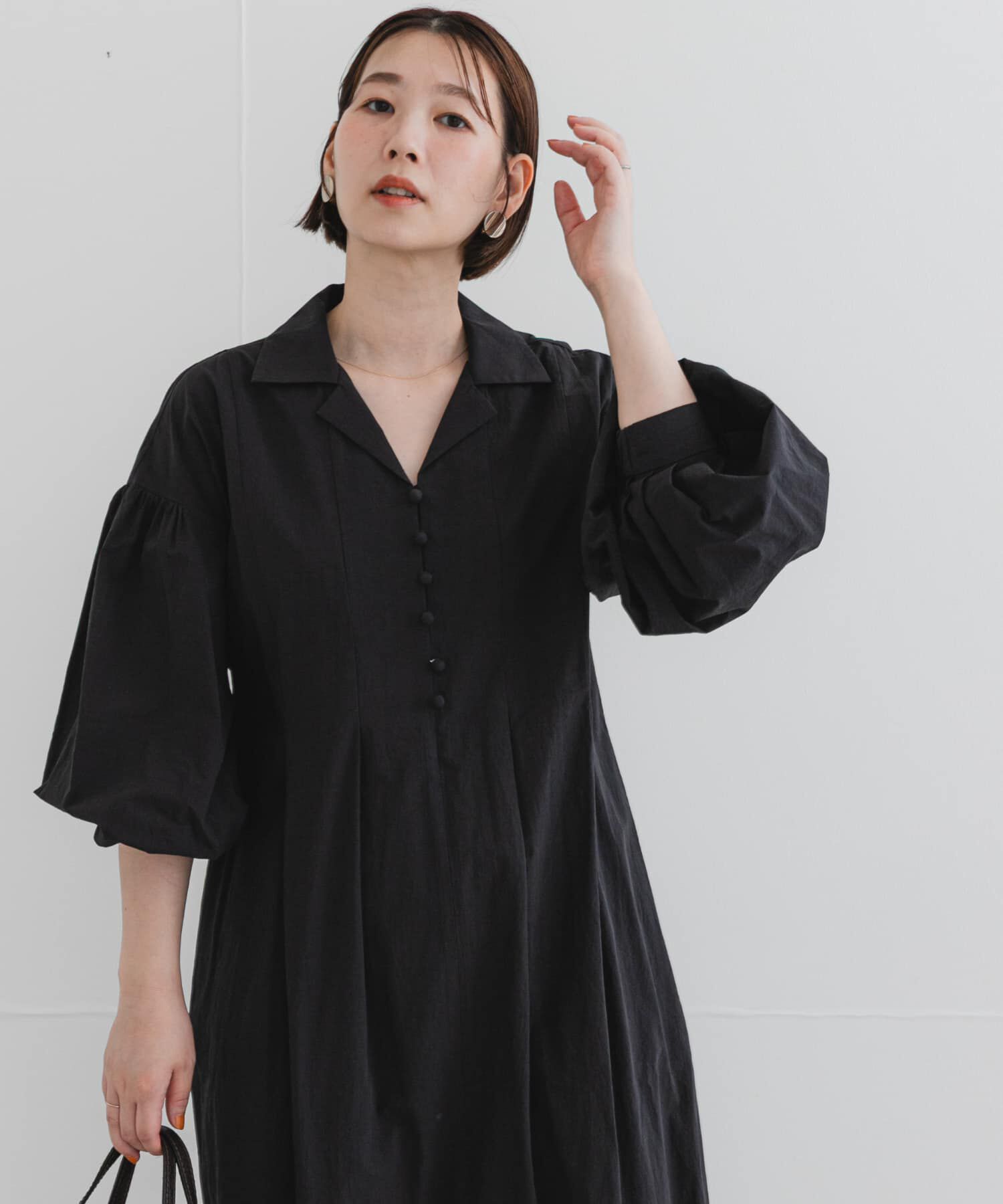 URBAN RESEARCH ROSSO「F by ROSSO　オープンカラーワンピース」|ワンピース|