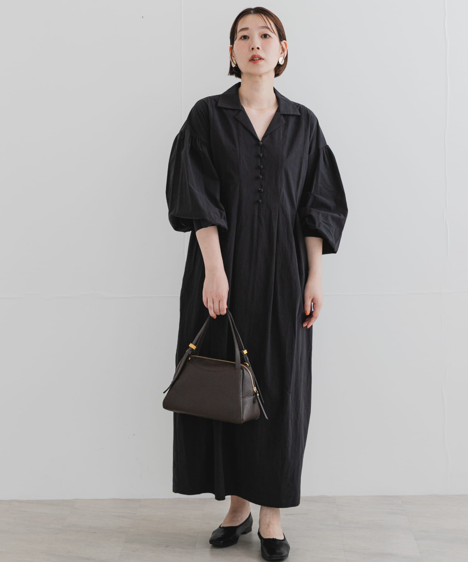 URBAN RESEARCH ROSSO「F by ROSSO　オープンカラーワンピース」|ワンピース|