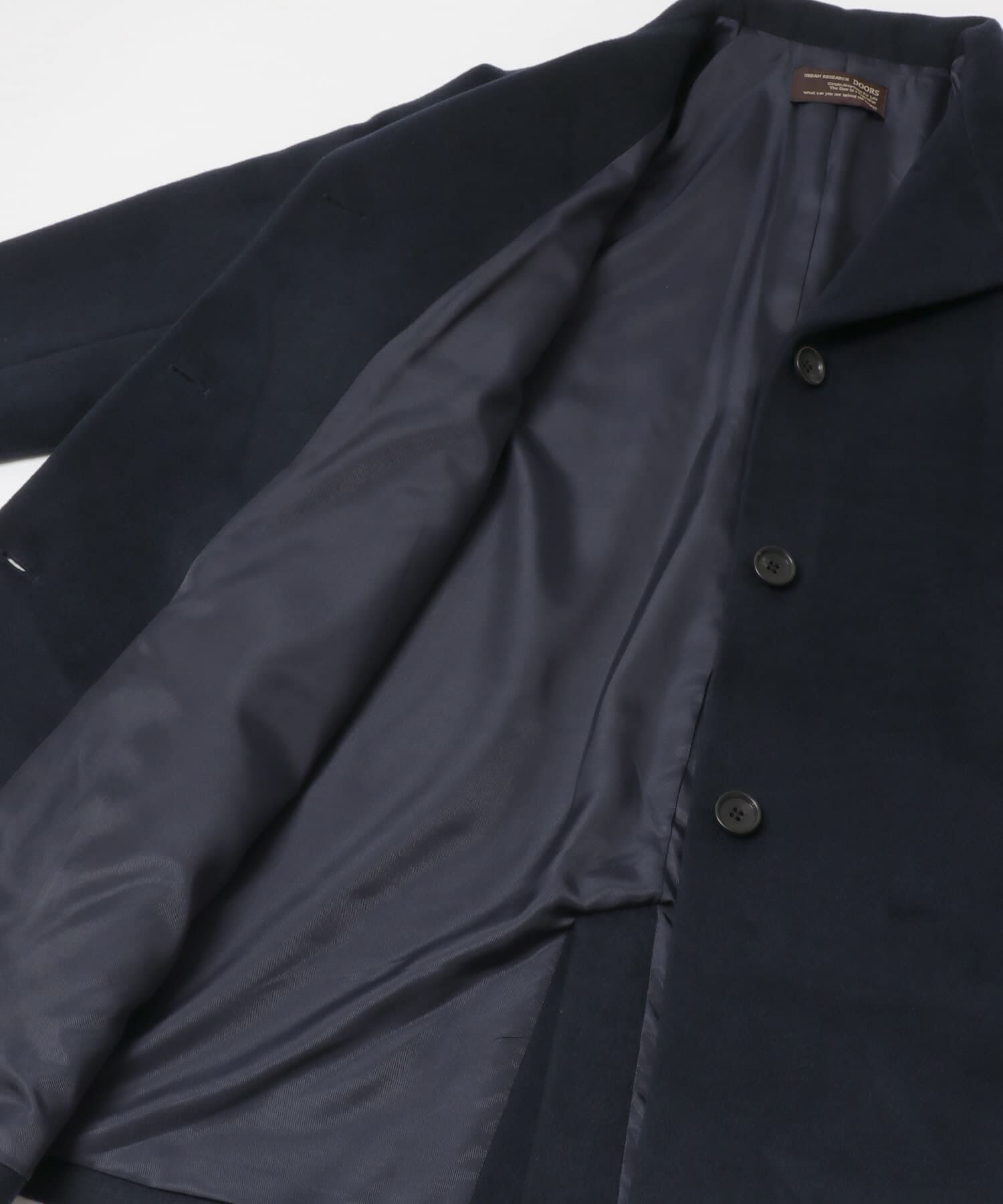 URBAN RESEARCH DOORS「『UR TECH』スタンドカラーコート」|ノーカラーコート|