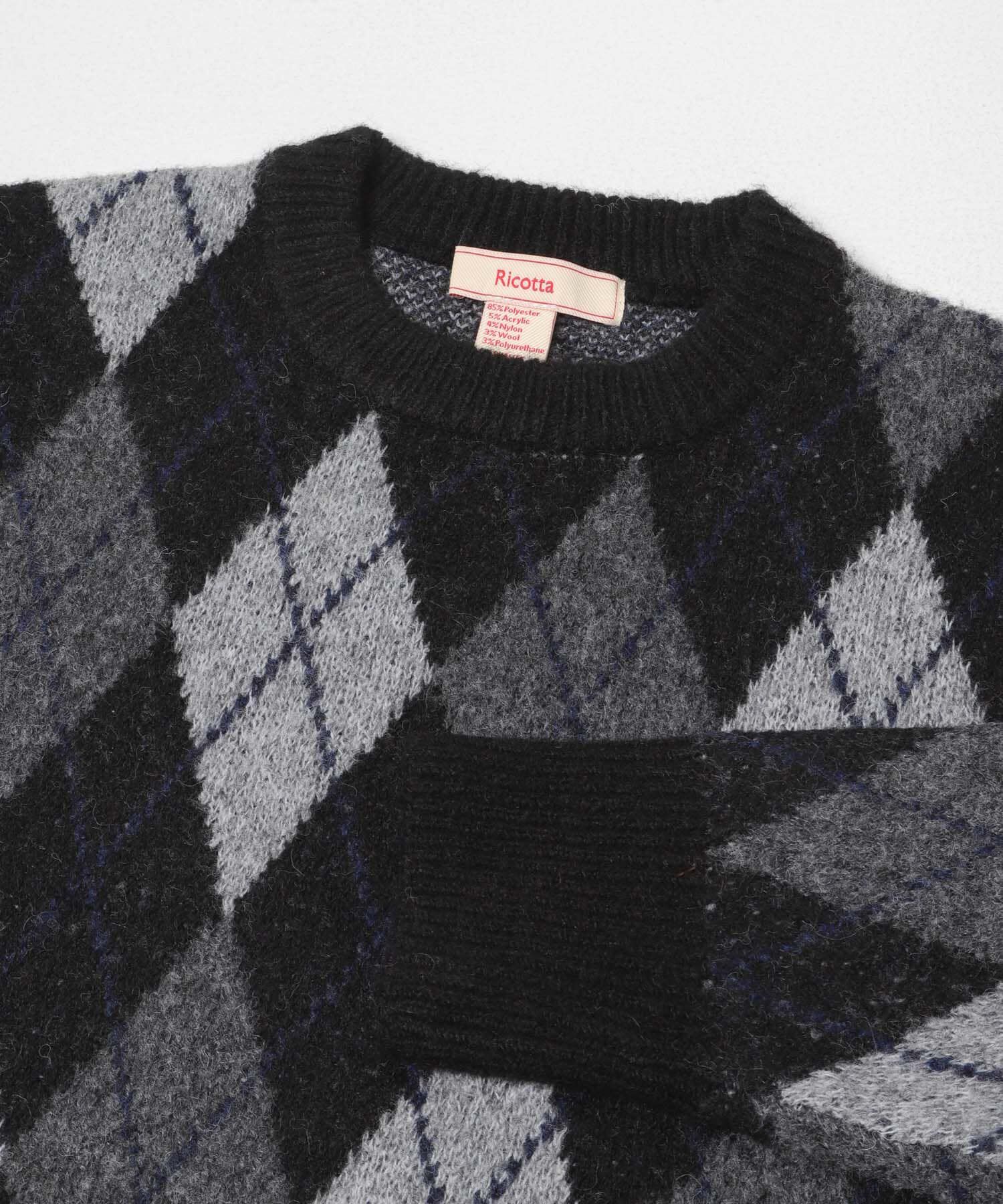 URBAN RESEARCH DOORS「FORK&SPOON　アーガイルプルオーバーニット」|ニット・セーター|