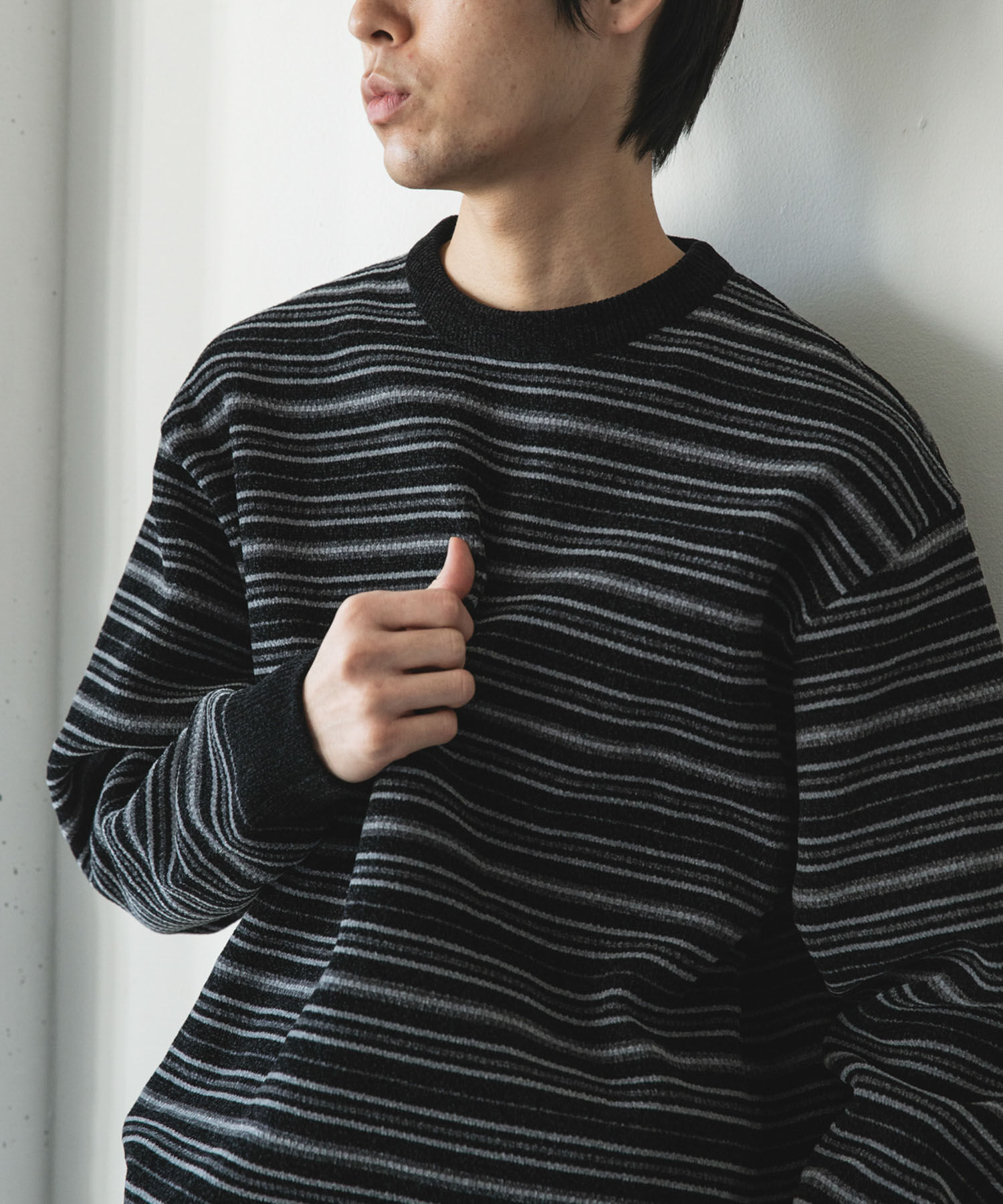 URBAN RESEARCH DOORS「モールマルチボーダーニット」|ニット・セーター|