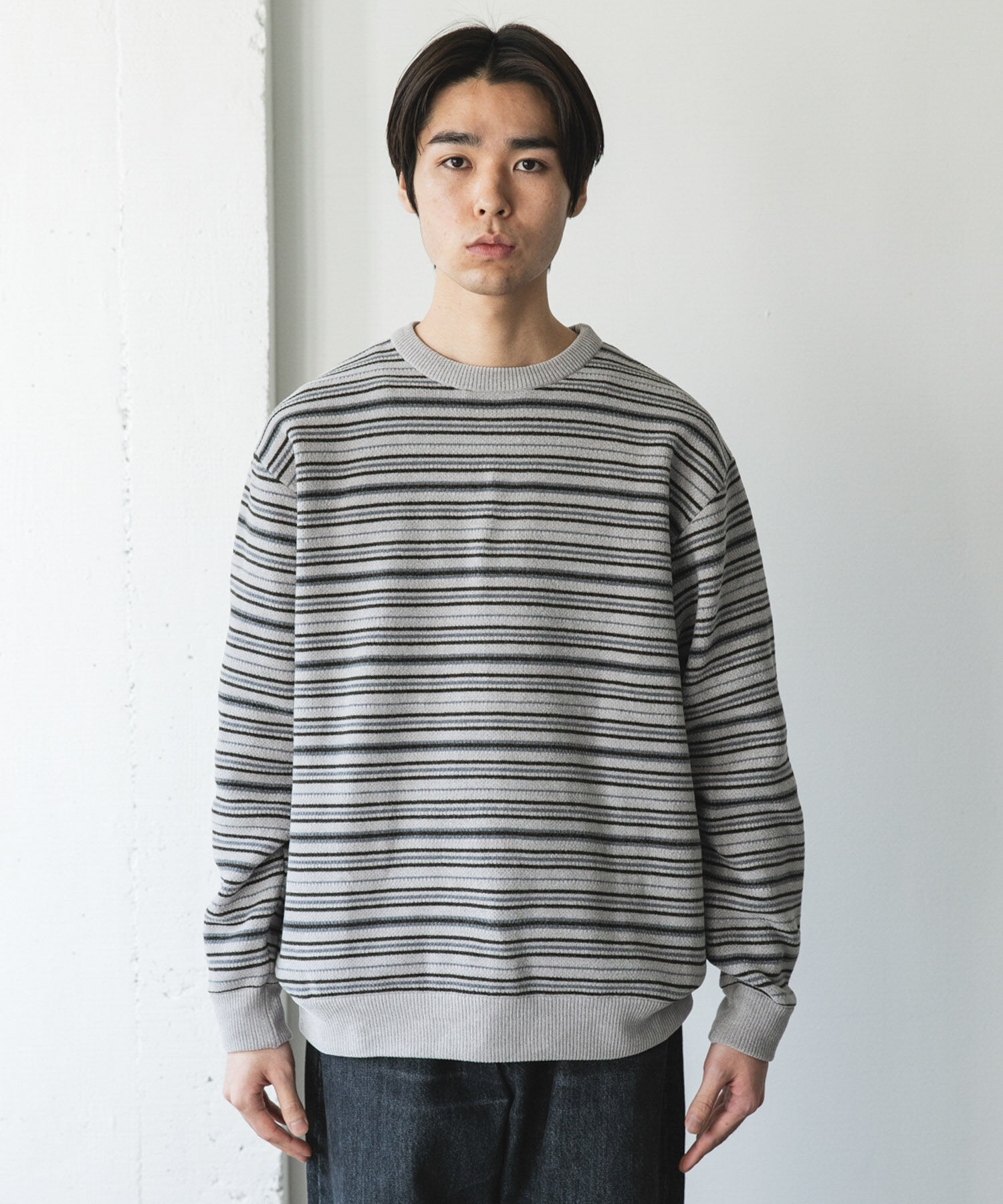 URBAN RESEARCH DOORS「モールマルチボーダーニット」|ニット・セーター|