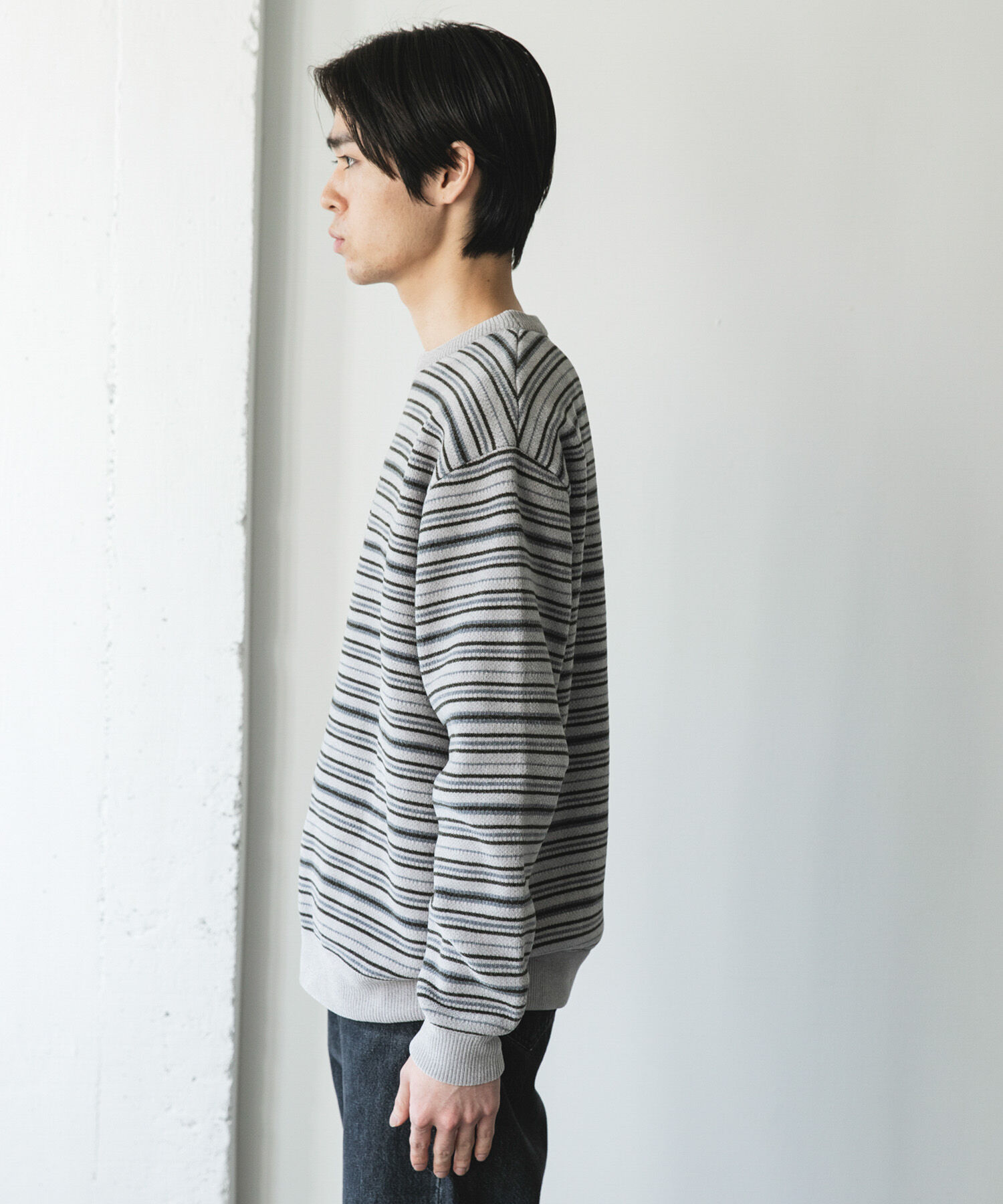 URBAN RESEARCH DOORS「モールマルチボーダーニット」|ニット・セーター|