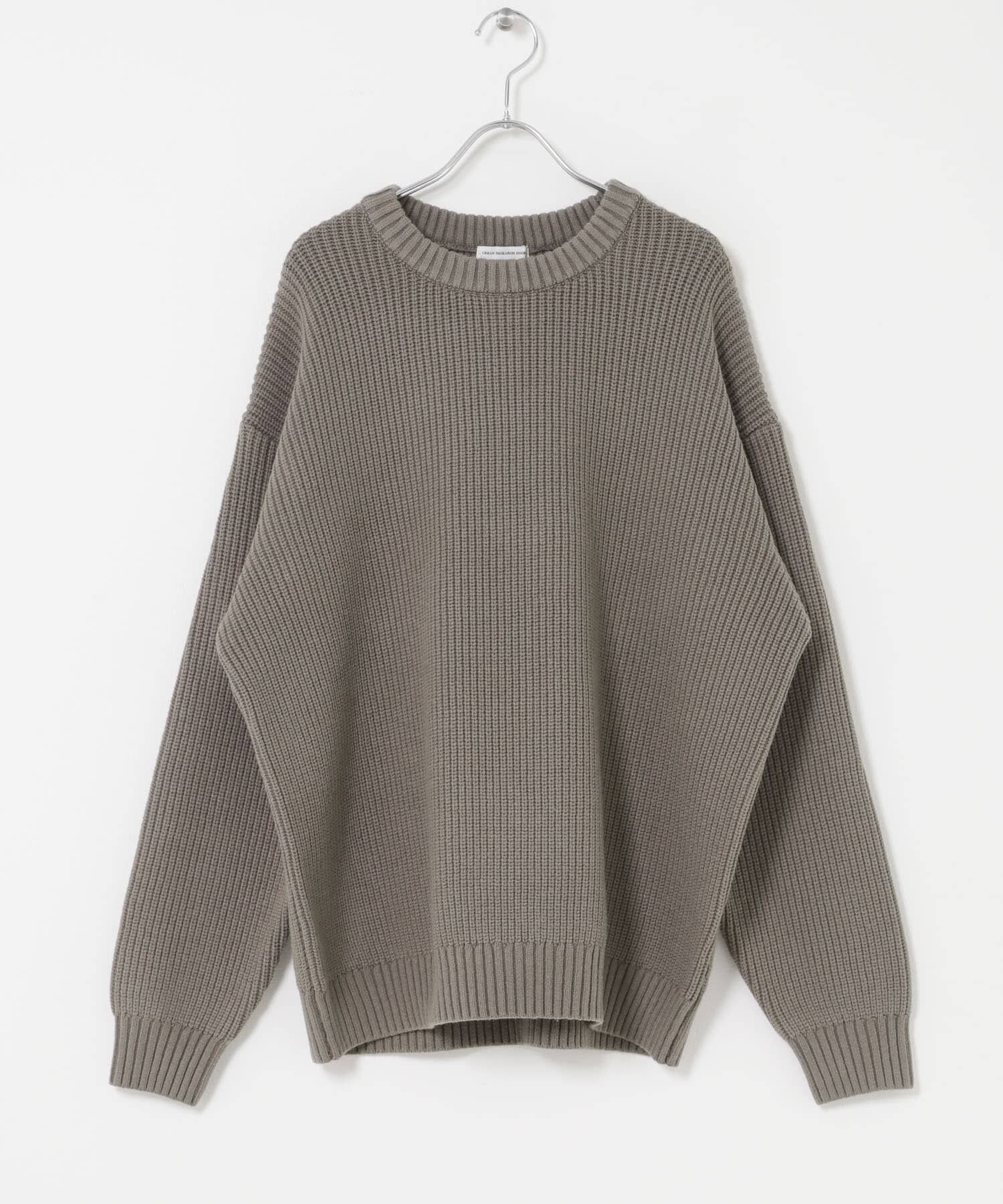 URBAN RESEARCH DOORS「畦ニット クルーネックプルオーバー」|ニット・セーター|