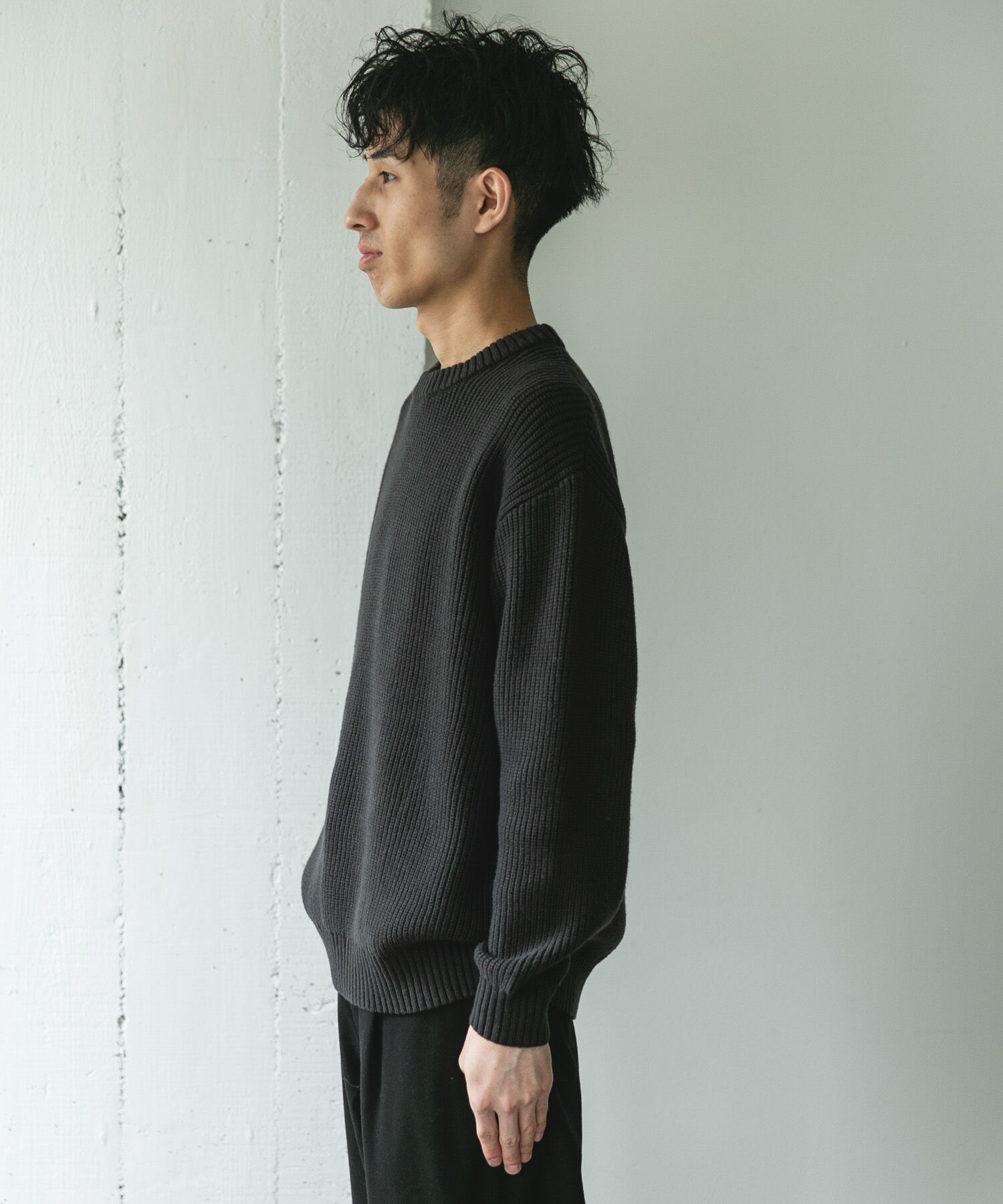 URBAN RESEARCH DOORS「畦ニット クルーネックプルオーバー」|ニット・セーター|