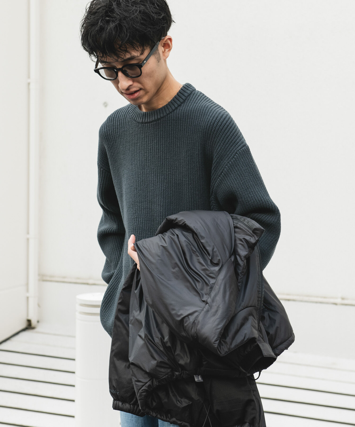 URBAN RESEARCH DOORS「畦ニット クルーネックプルオーバー」|ニット・セーター|