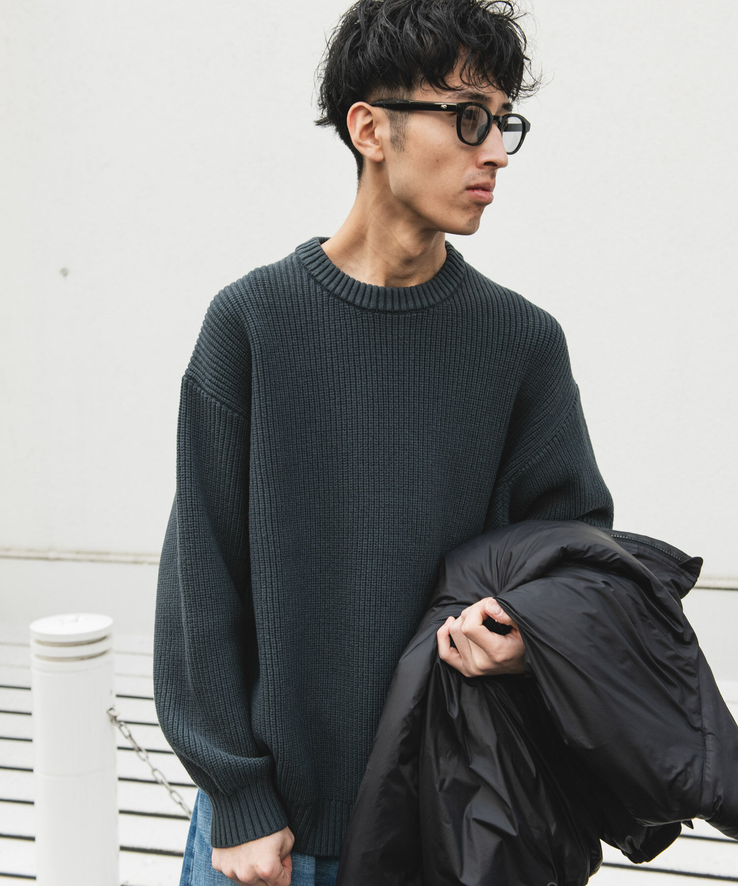 URBAN RESEARCH DOORS「畦ニット クルーネックプルオーバー」|ニット・セーター|