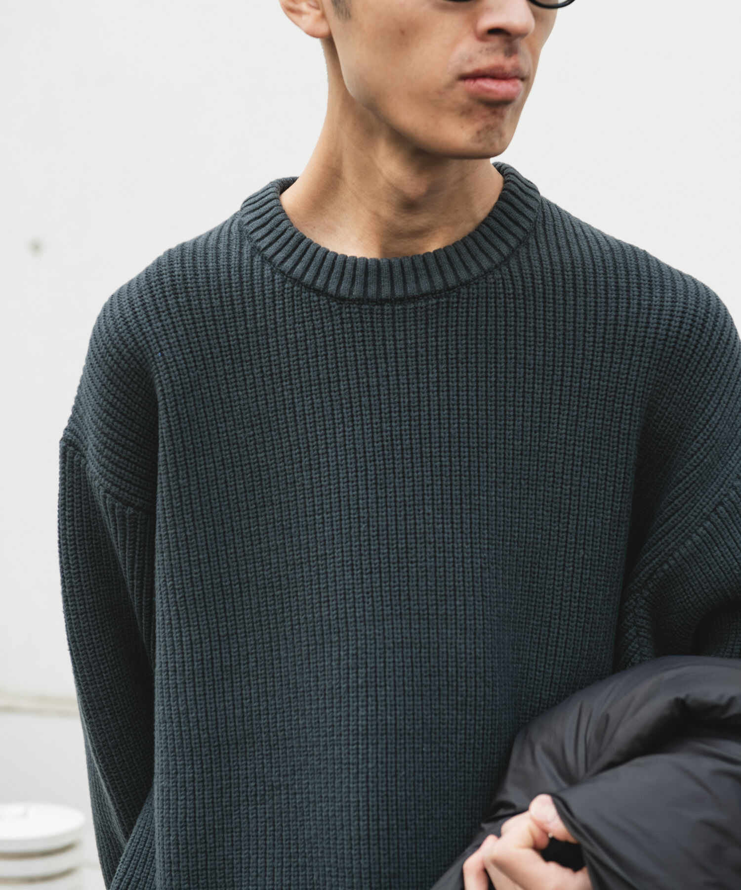 URBAN RESEARCH DOORS「畦ニット クルーネックプルオーバー」|ニット・セーター|