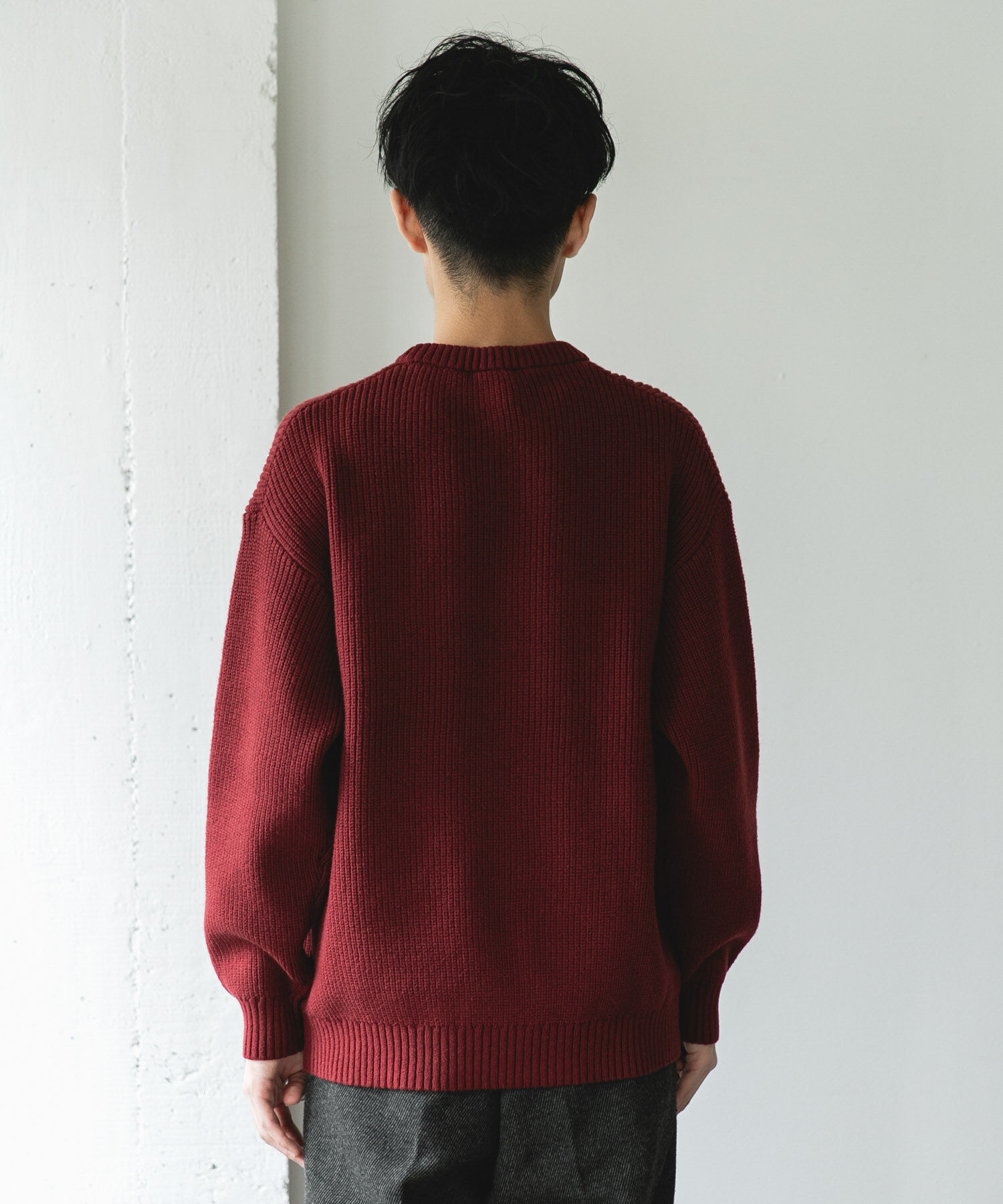 URBAN RESEARCH DOORS「畦ニット クルーネックプルオーバー」|ニット・セーター|