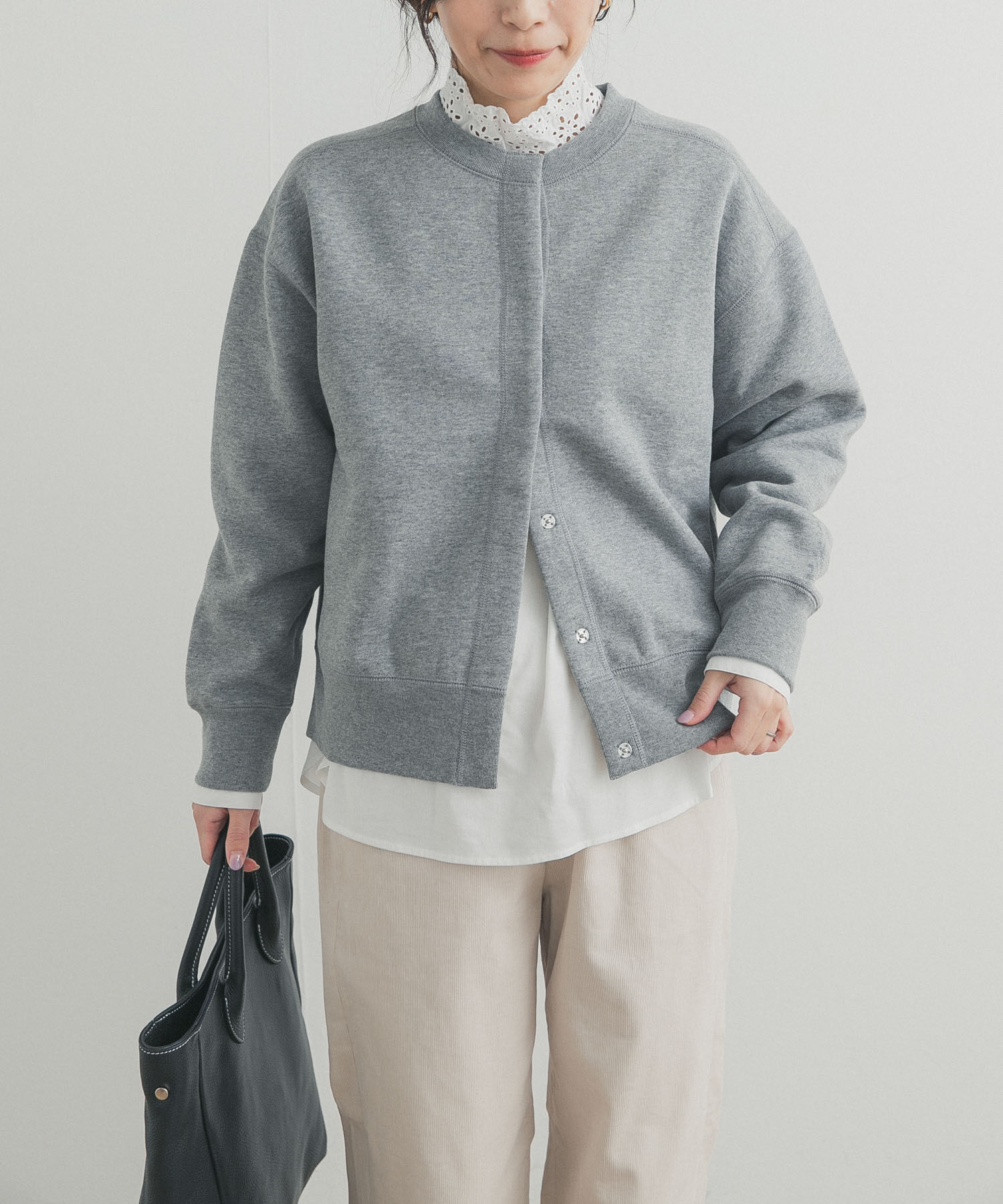 URBAN RESEARCH DOORS「裏起毛スウェットカーディガン」|カーディガン|