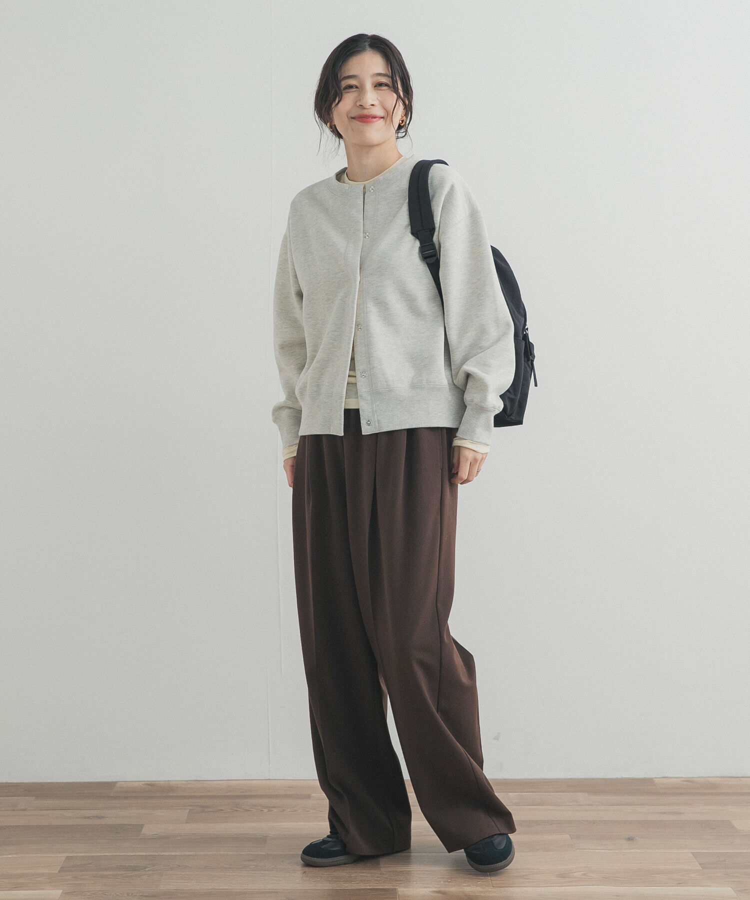 URBAN RESEARCH DOORS「裏起毛スウェットカーディガン」|カーディガン|