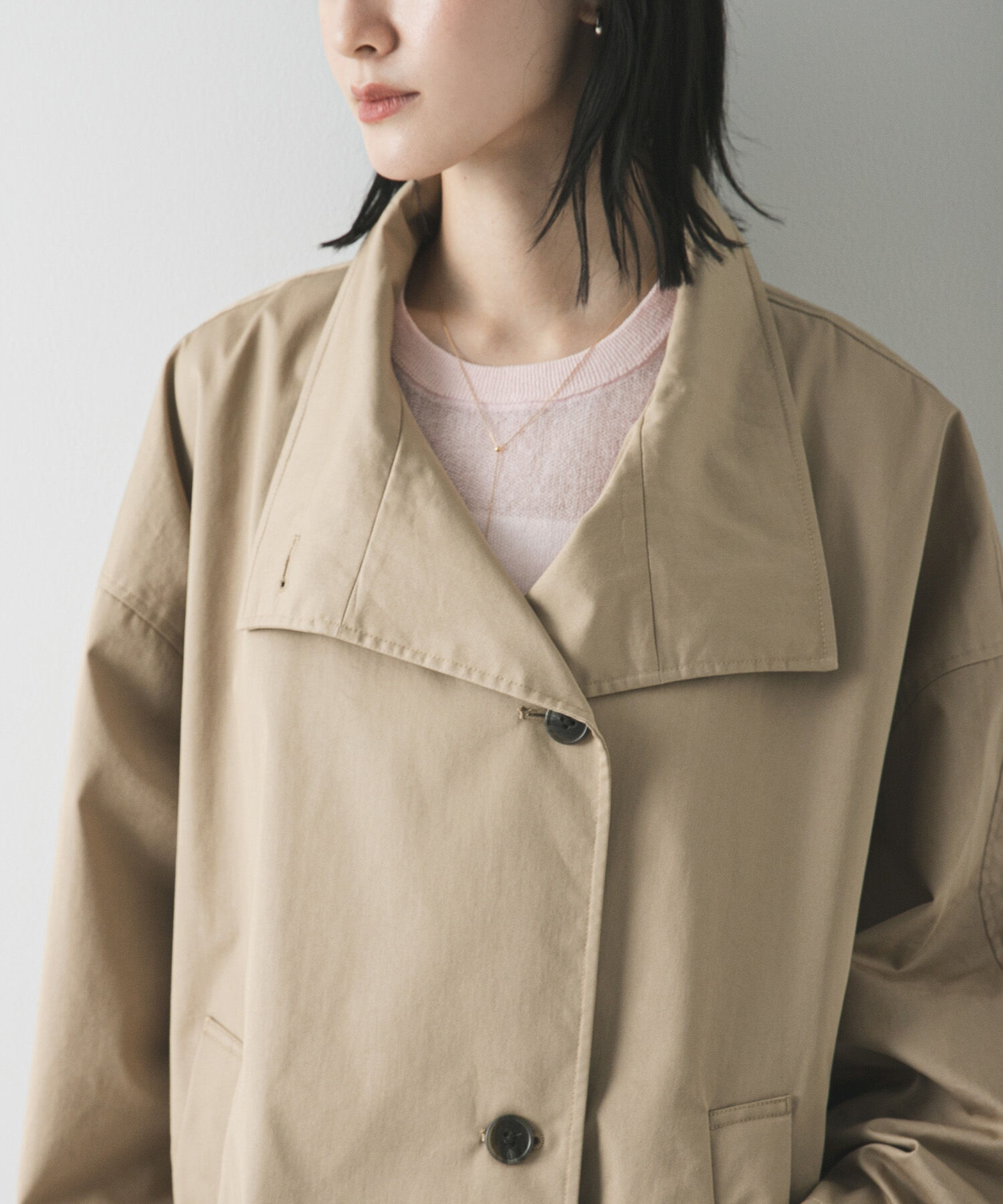 URBAN RESEARCH「スタンドカラーミドル丈トレンチコート」|トレンチコート|