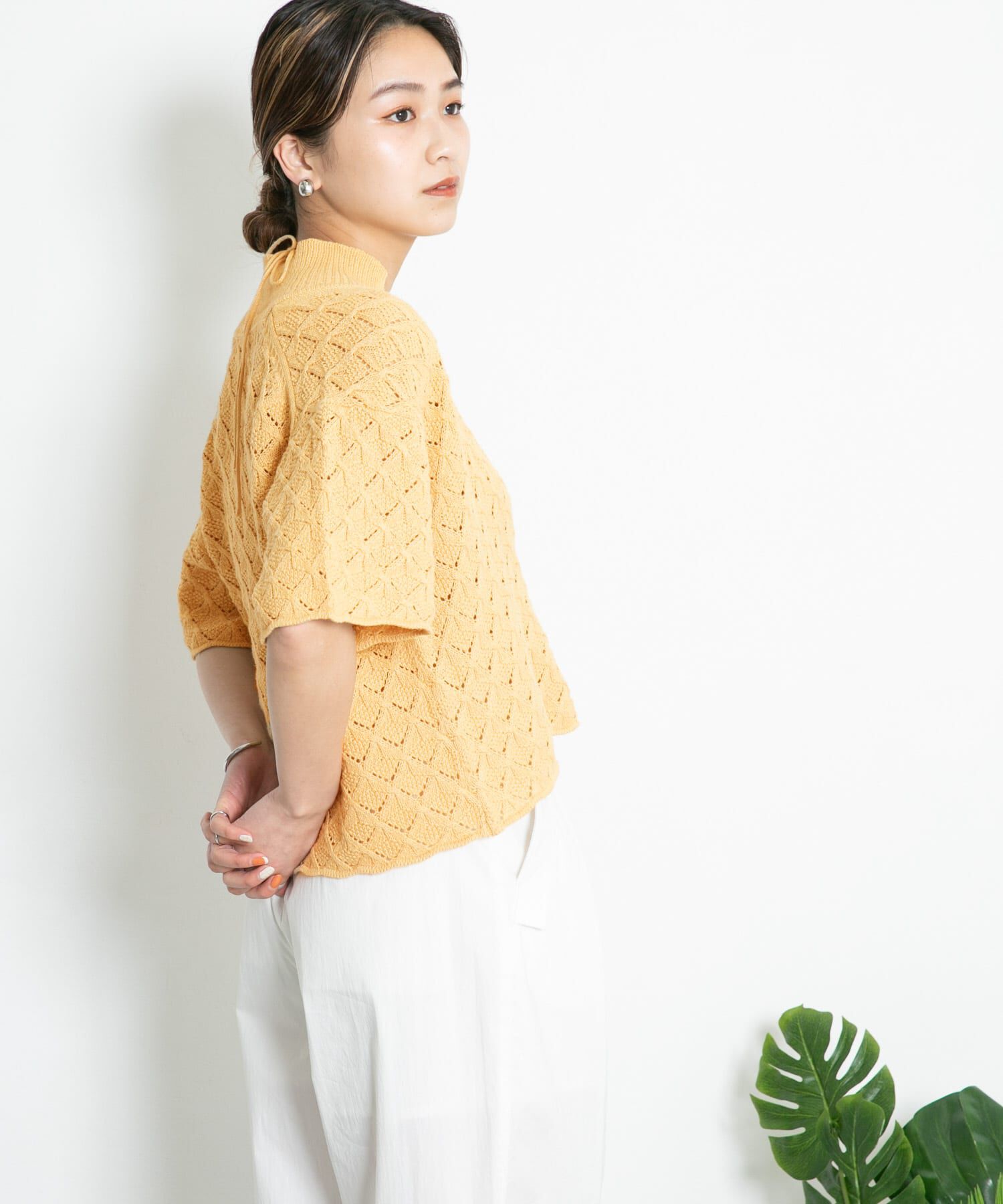  「ガーター編みホルターニット」|ニット・セーター|