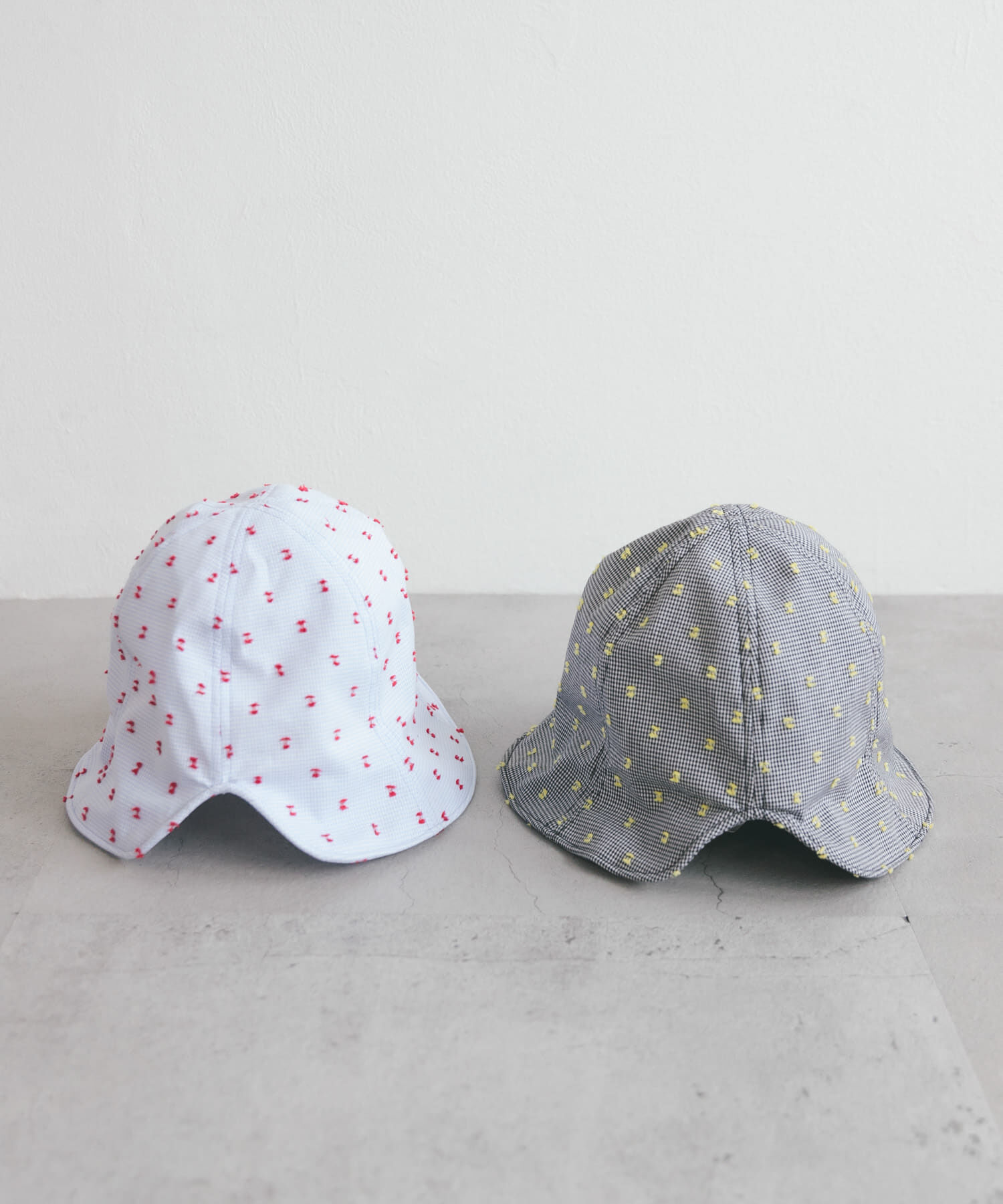  「刺繍チェックチューリップHAT」|ハット|