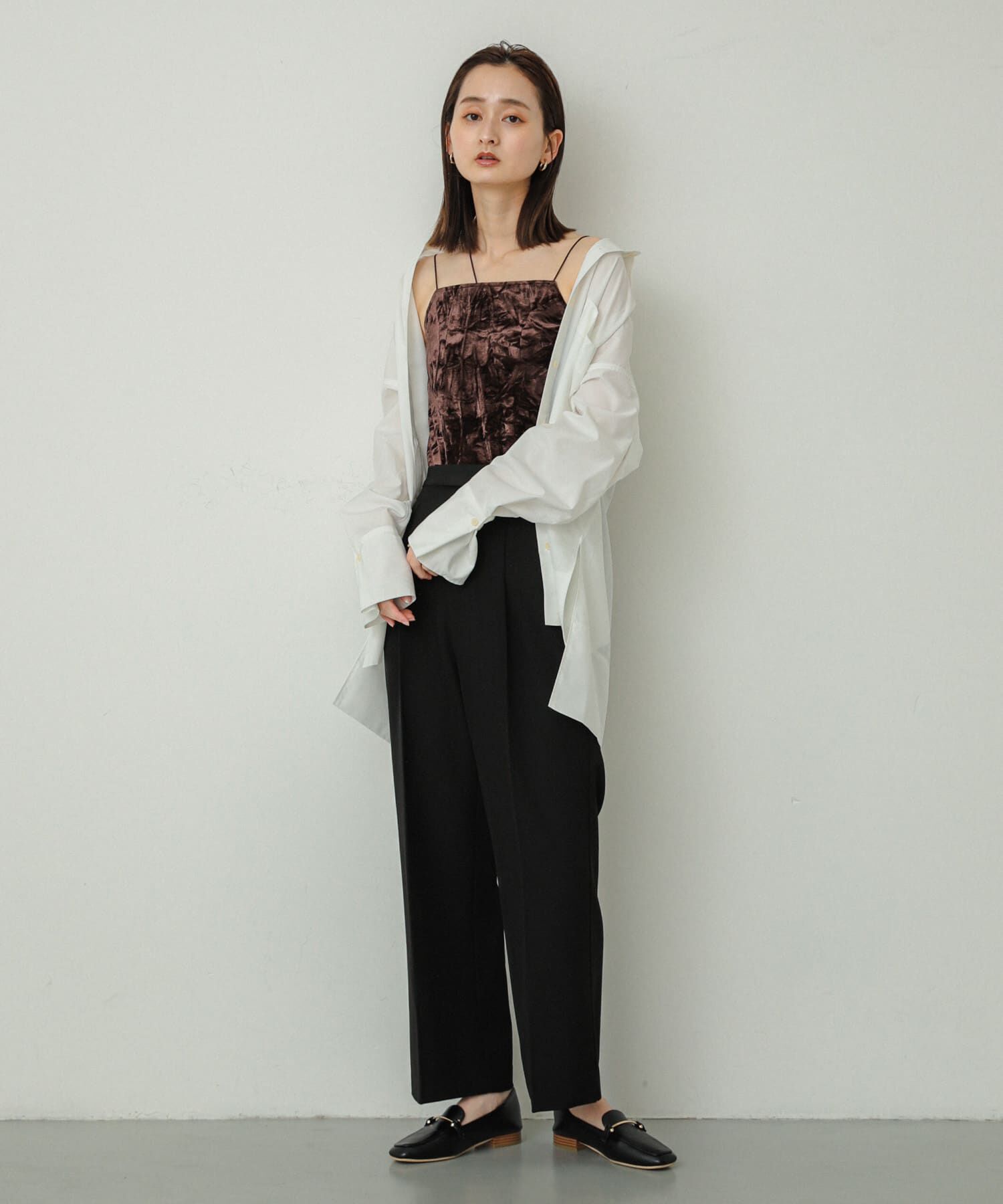 SENSE OF PLACE by URBAN RESEARCH「『サイズ展開あり』ベロアカップツキキャミソール」|キャミソール|