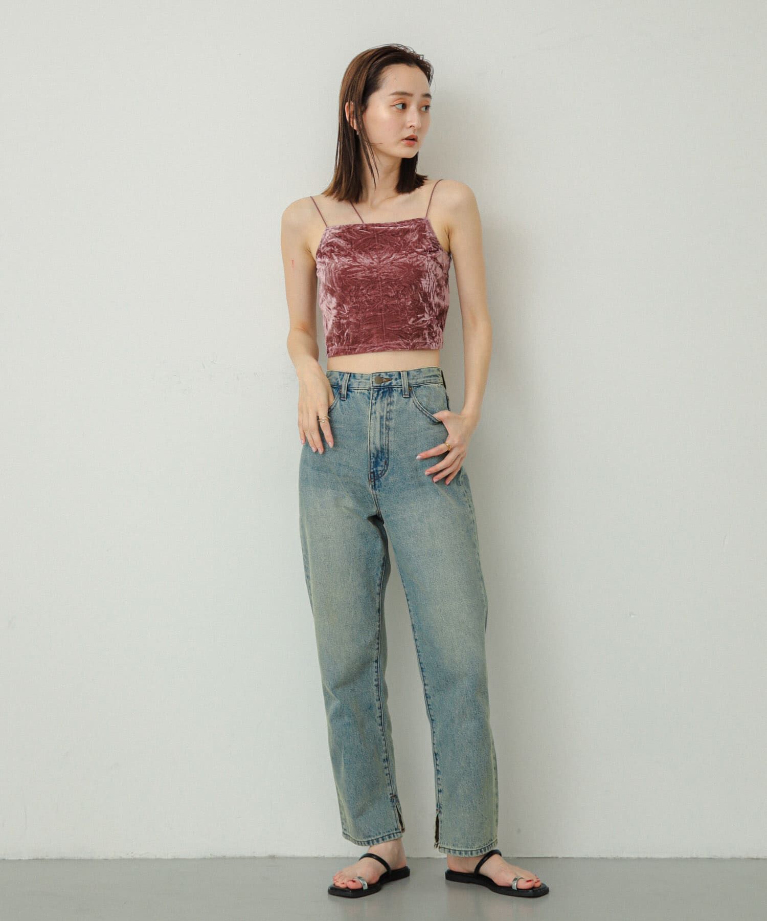 SENSE OF PLACE by URBAN RESEARCH「『サイズ展開あり』ベロアカップツキキャミソール」|キャミソール|