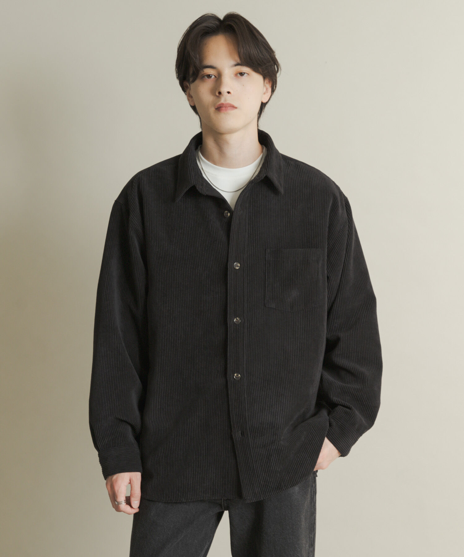 SENSE OF PLACE by URBAN RESEARCH「ウォッシュドコーデュロイロングスリーブシャツ」|シャツ・ブラウス|