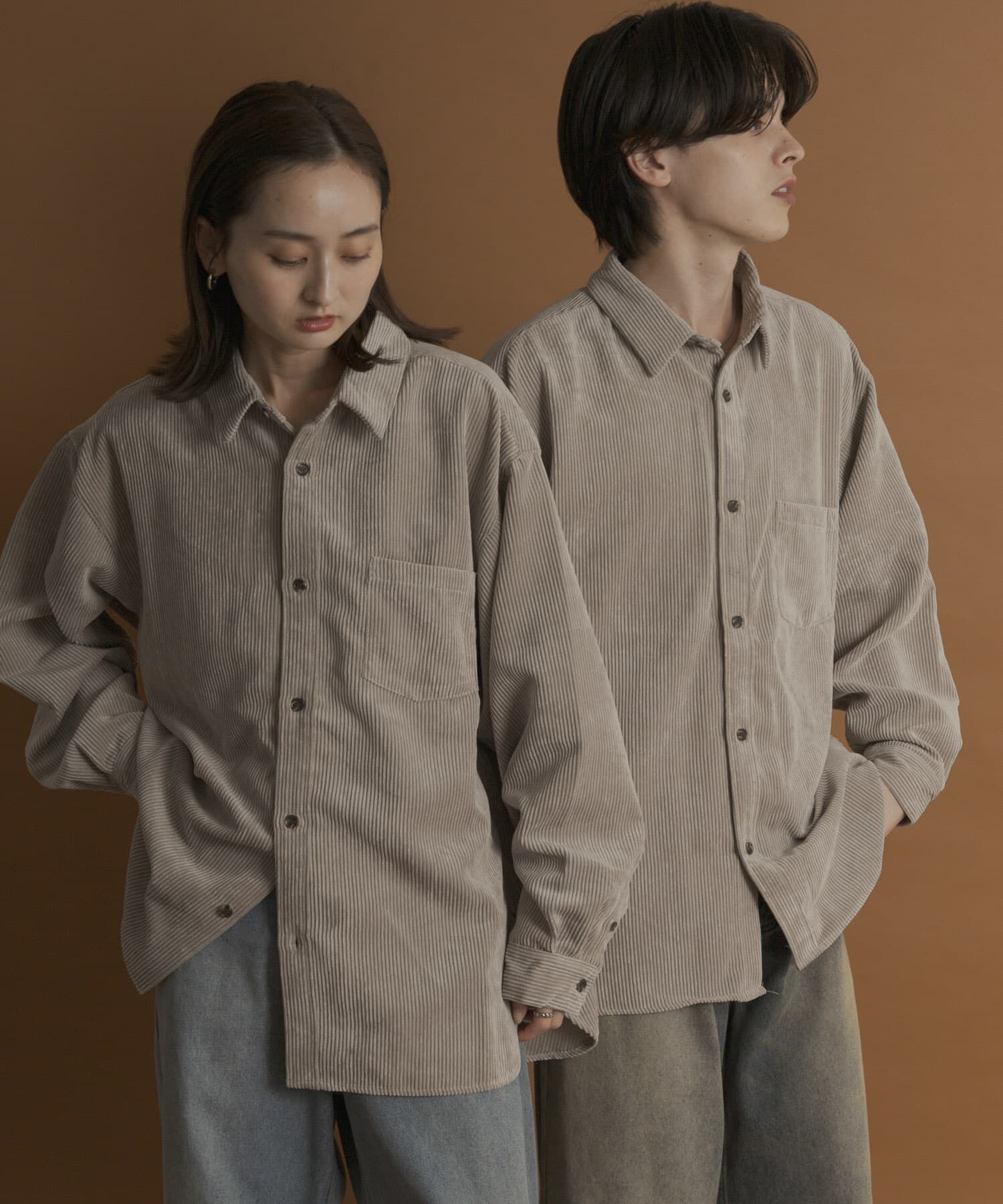 SENSE OF PLACE by URBAN RESEARCH「ウォッシュドコーデュロイロングスリーブシャツ」|シャツ・ブラウス|