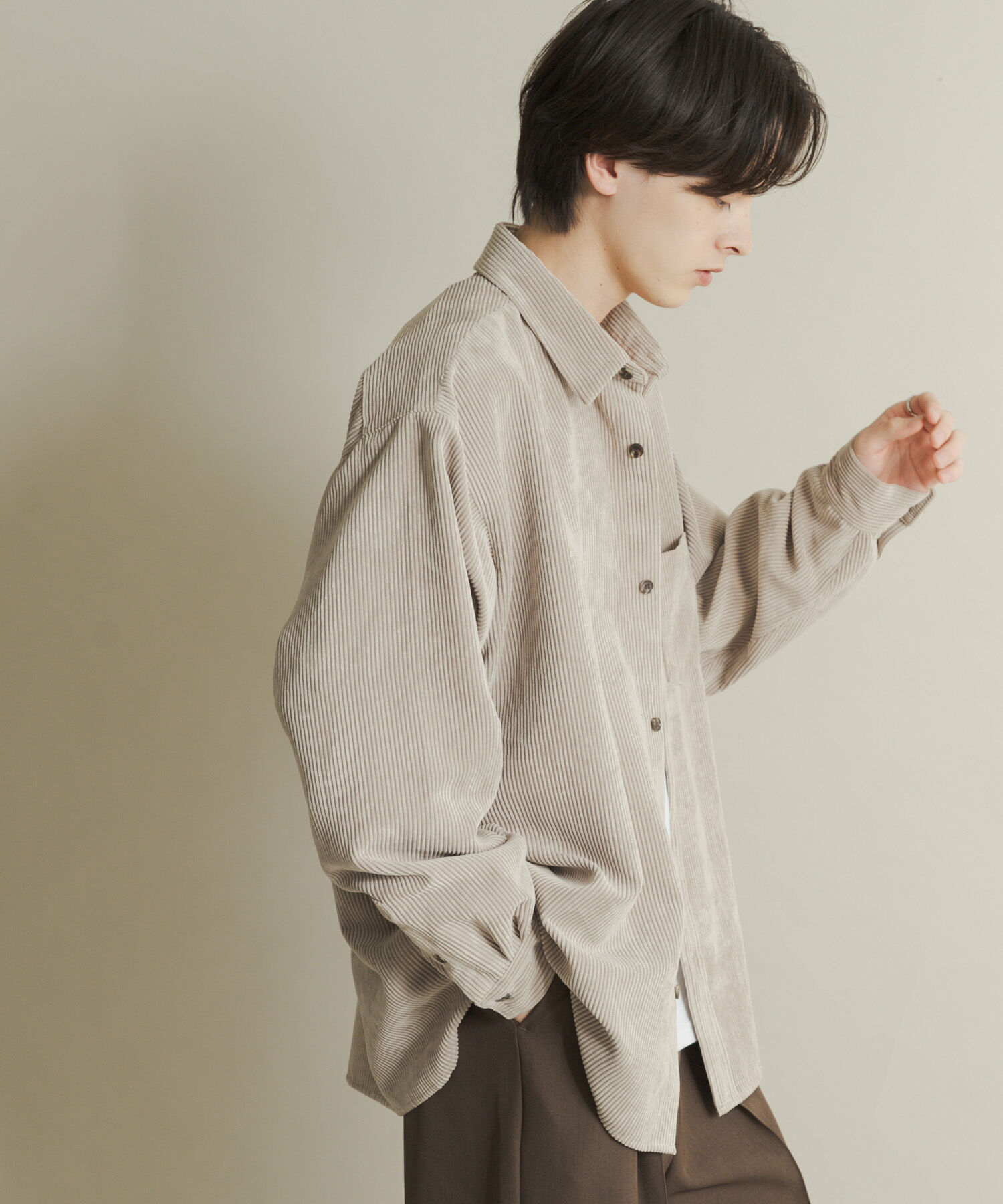 SENSE OF PLACE by URBAN RESEARCH「ウォッシュドコーデュロイロングスリーブシャツ」|シャツ・ブラウス|