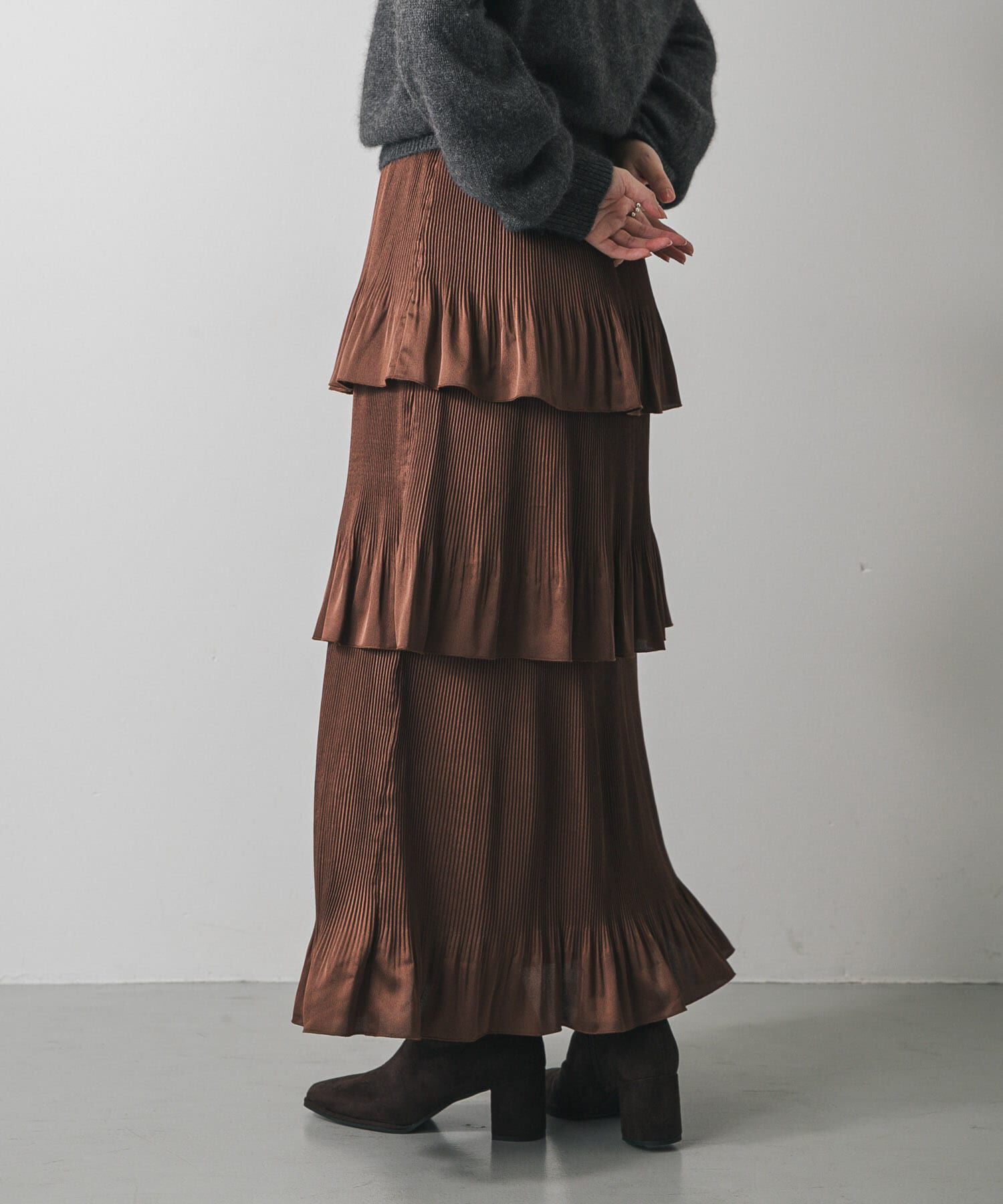 SENSE OF PLACE by URBAN RESEARCH「ティアードプリーツスカート」|スカート|