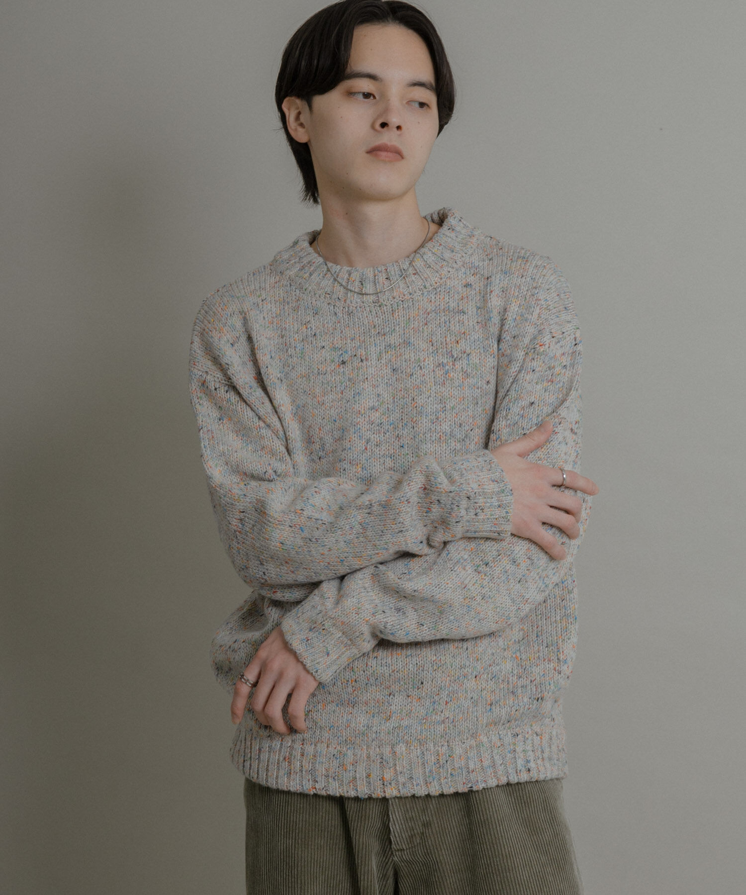 SENSE OF PLACE by URBAN RESEARCH「『洗濯可』カラーネップニットプルオーバー」|ニット・セーター|