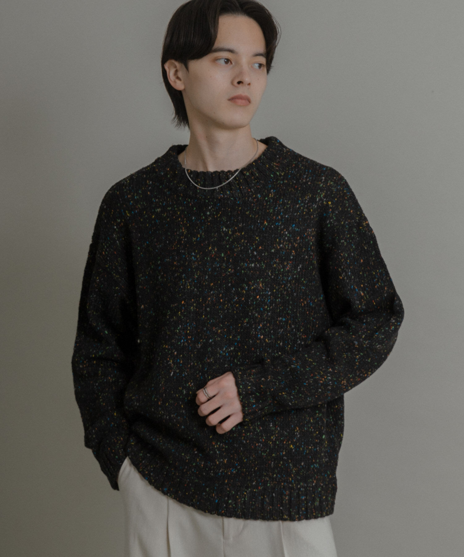 SENSE OF PLACE by URBAN RESEARCH「『洗濯可』カラーネップニットプルオーバー」|ニット・セーター|