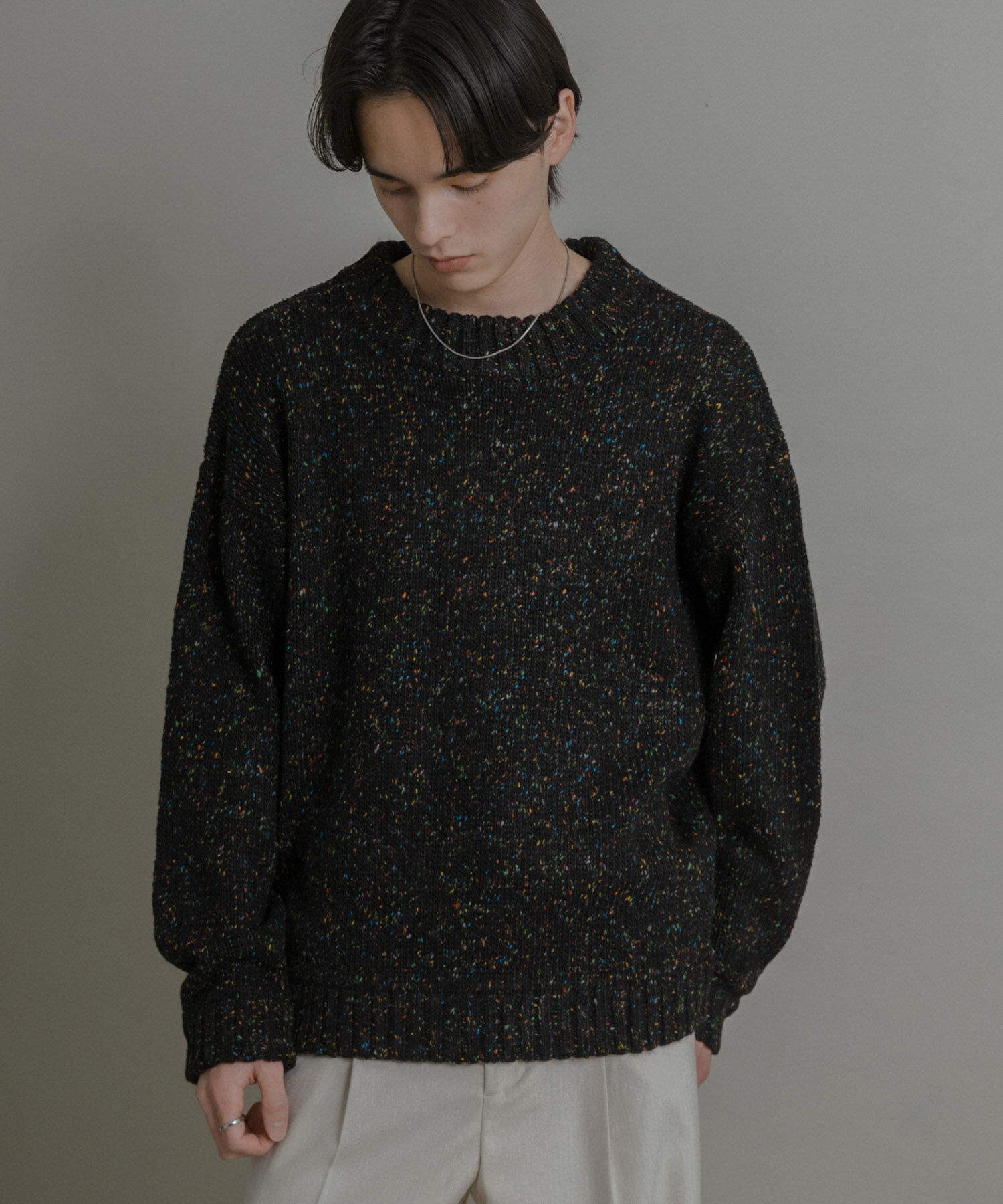 SENSE OF PLACE by URBAN RESEARCH「『洗濯可』カラーネップニットプルオーバー」|ニット・セーター|