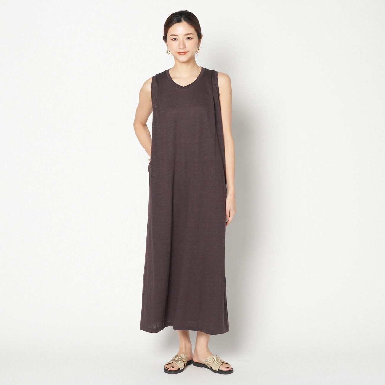 HELIOPOLE「HELIOPOLE NATURAL LINEN DRESS」|ワンピース|