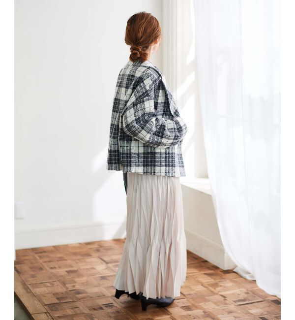 le.coeur blanc「ループチェックショートPコート」|ピーコート|
