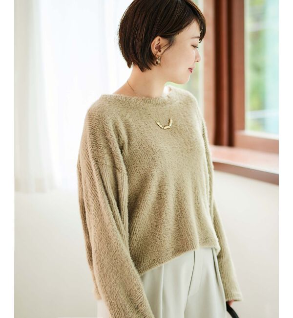 le.coeur blanc「《手洗い可能》シャギードルマンプルオーバー」|プルオーバー|