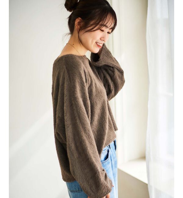 le.coeur blanc「《手洗い可能》シャギードルマンプルオーバー」|プルオーバー|